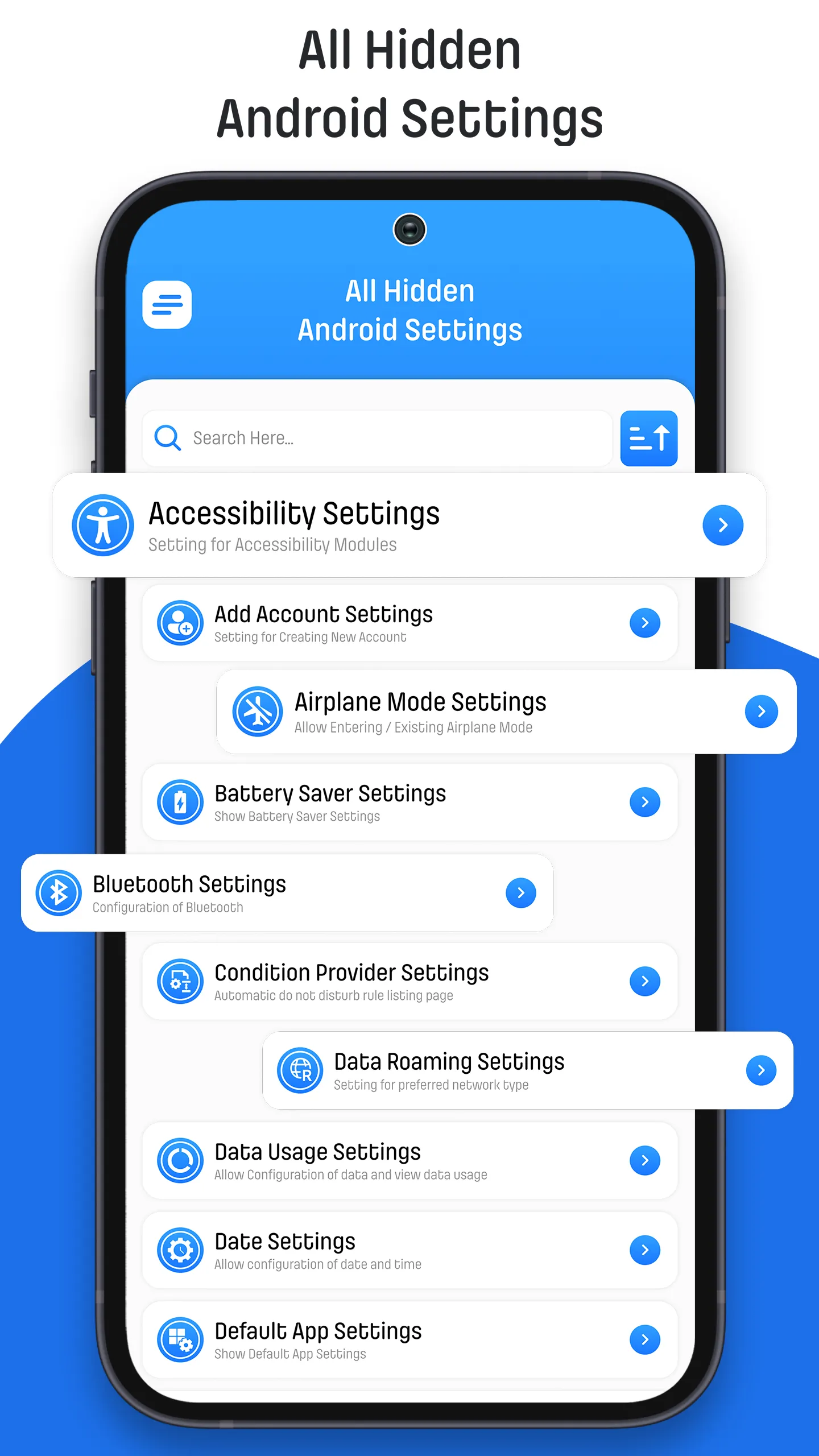 Android Hidden All Setting App | Indus Appstore | Screenshot