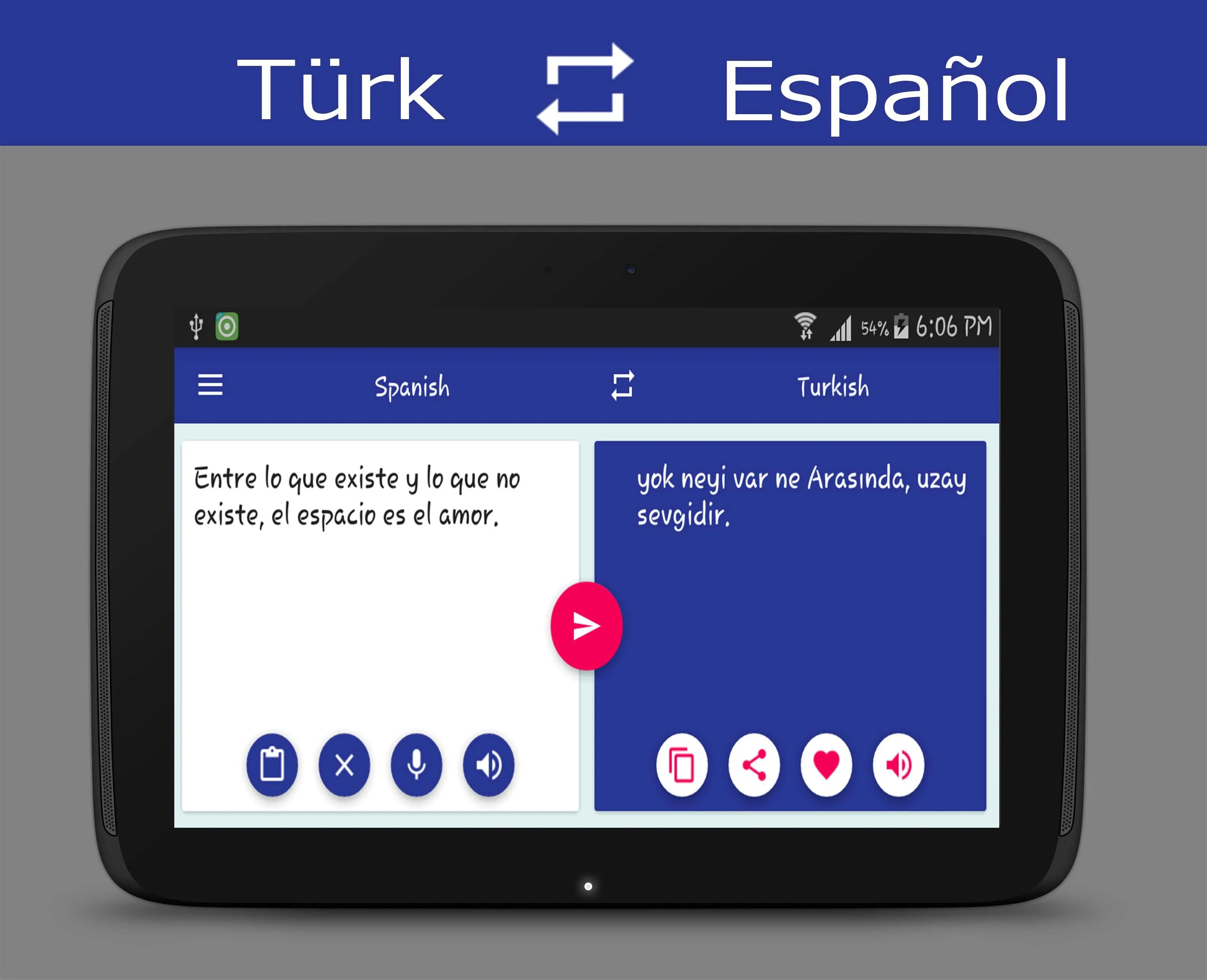 Turkish Spanish Translator | Indus Appstore | Screenshot