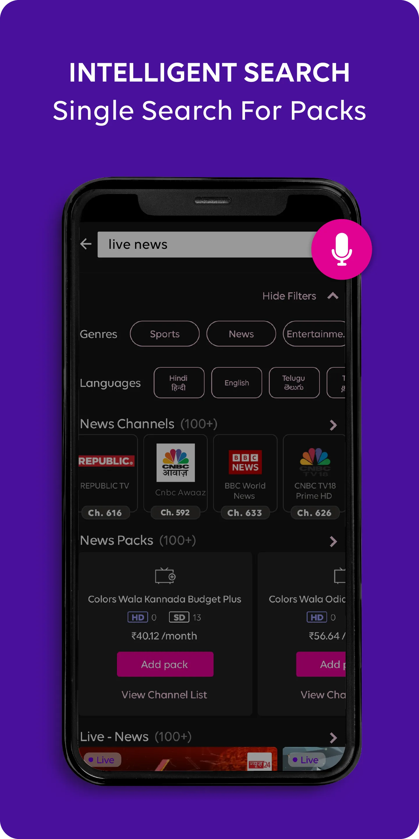 Tata Play - Live TV & DTH Pack | Indus Appstore | Screenshot