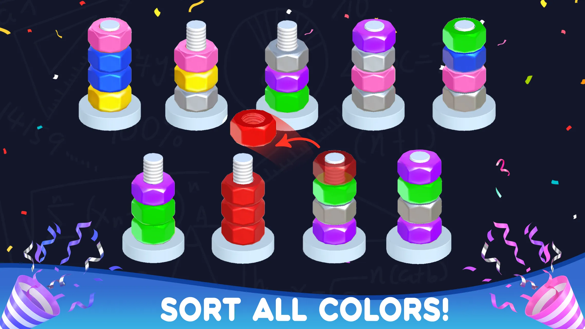 Nuts & Bolts Sort : Screw Toys | Indus Appstore | Screenshot