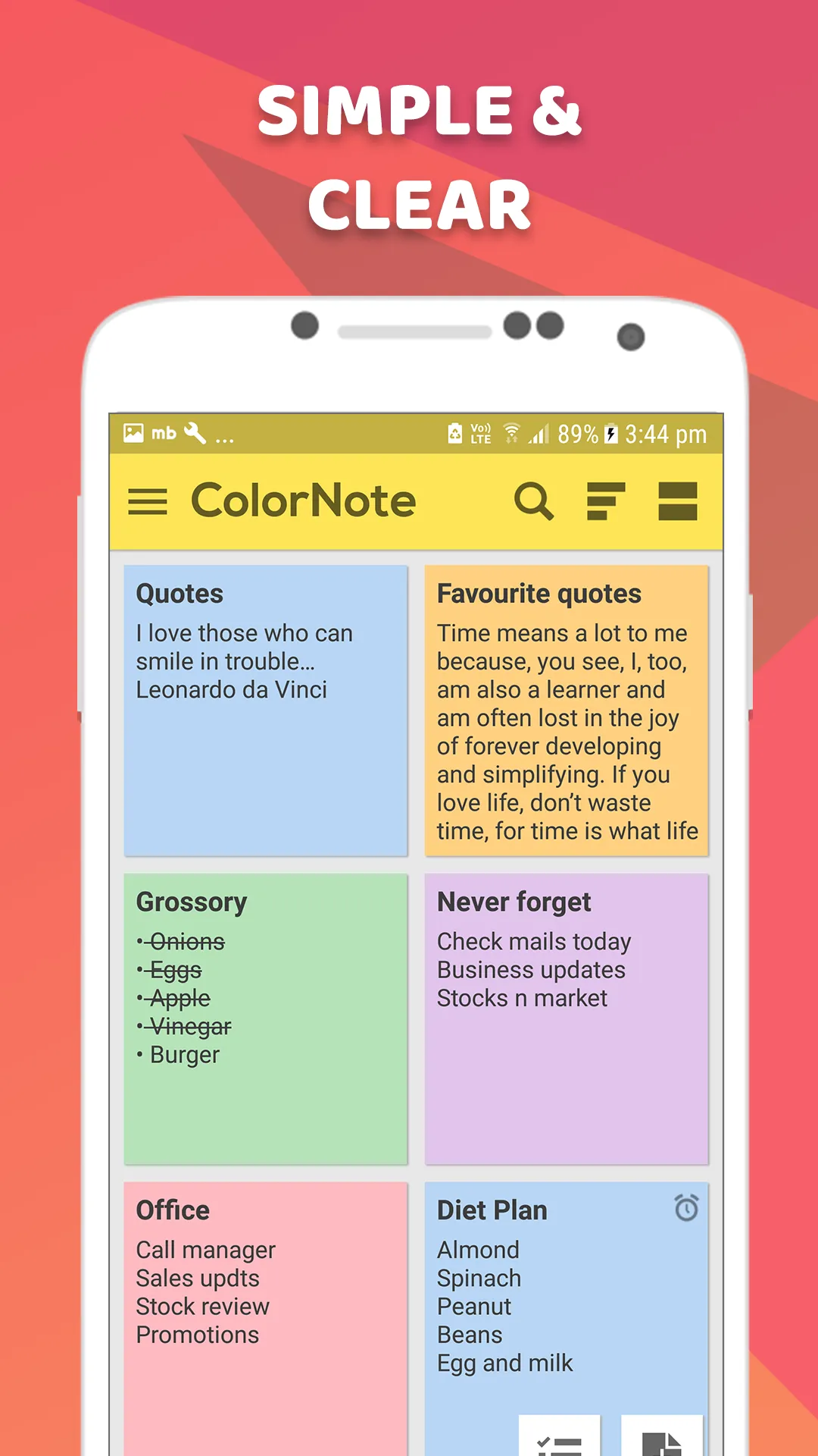 Color Notes | Indus Appstore | Screenshot