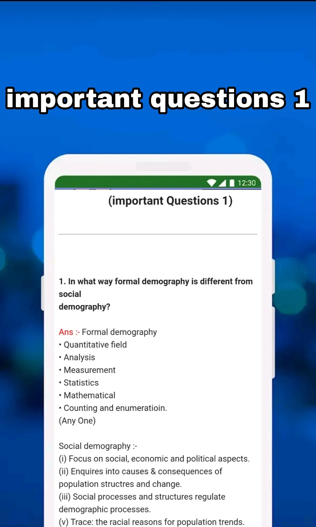 Class 12 Sociology English | Indus Appstore | Screenshot