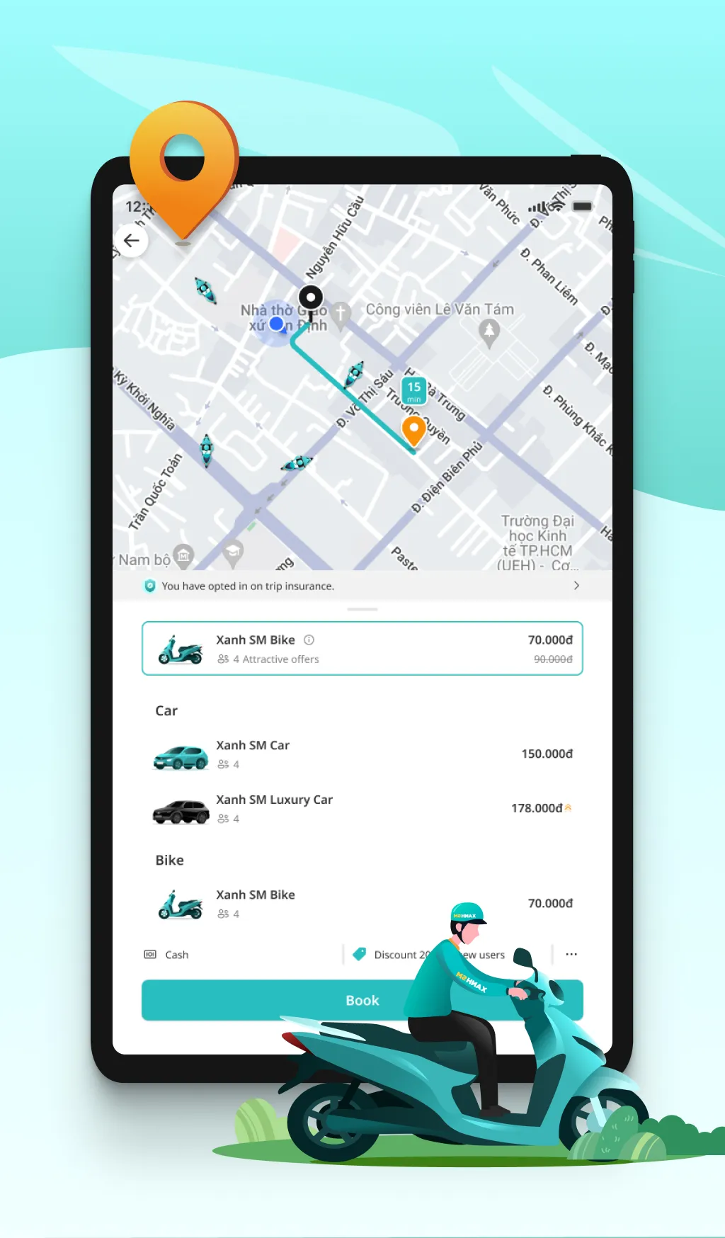 Xanh SM: Book EV rides | Indus Appstore | Screenshot