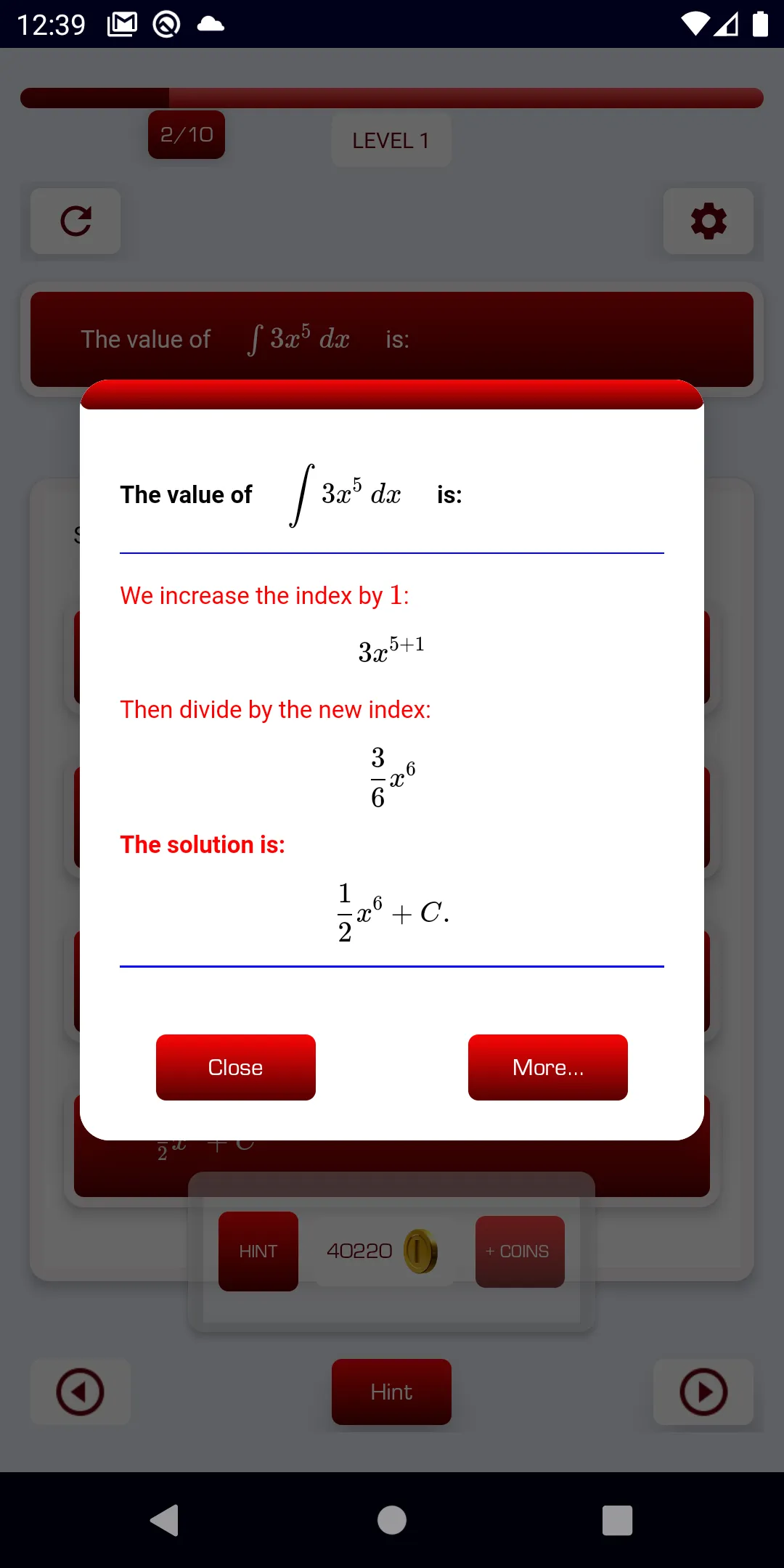 Integration Pure Math | Indus Appstore | Screenshot