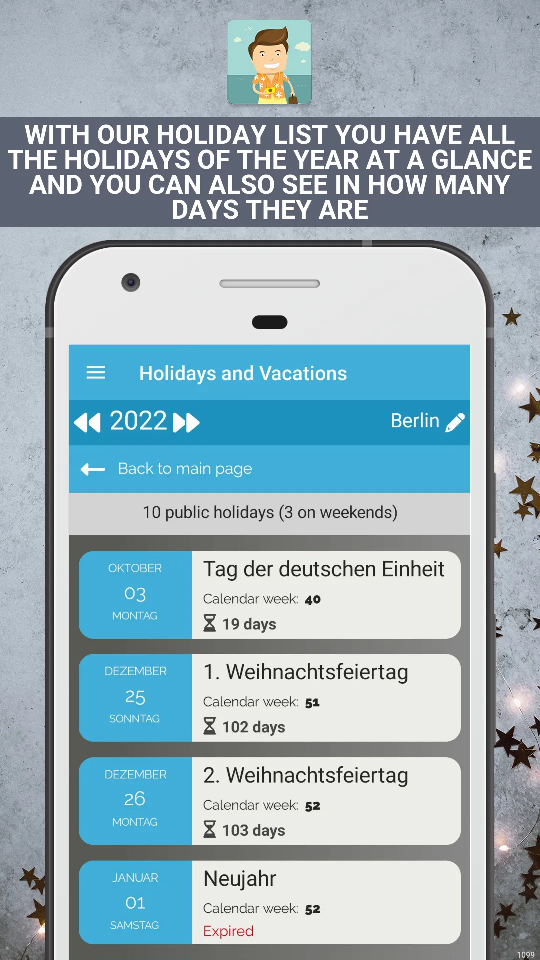 Holidays and school vacations | Indus Appstore | Screenshot