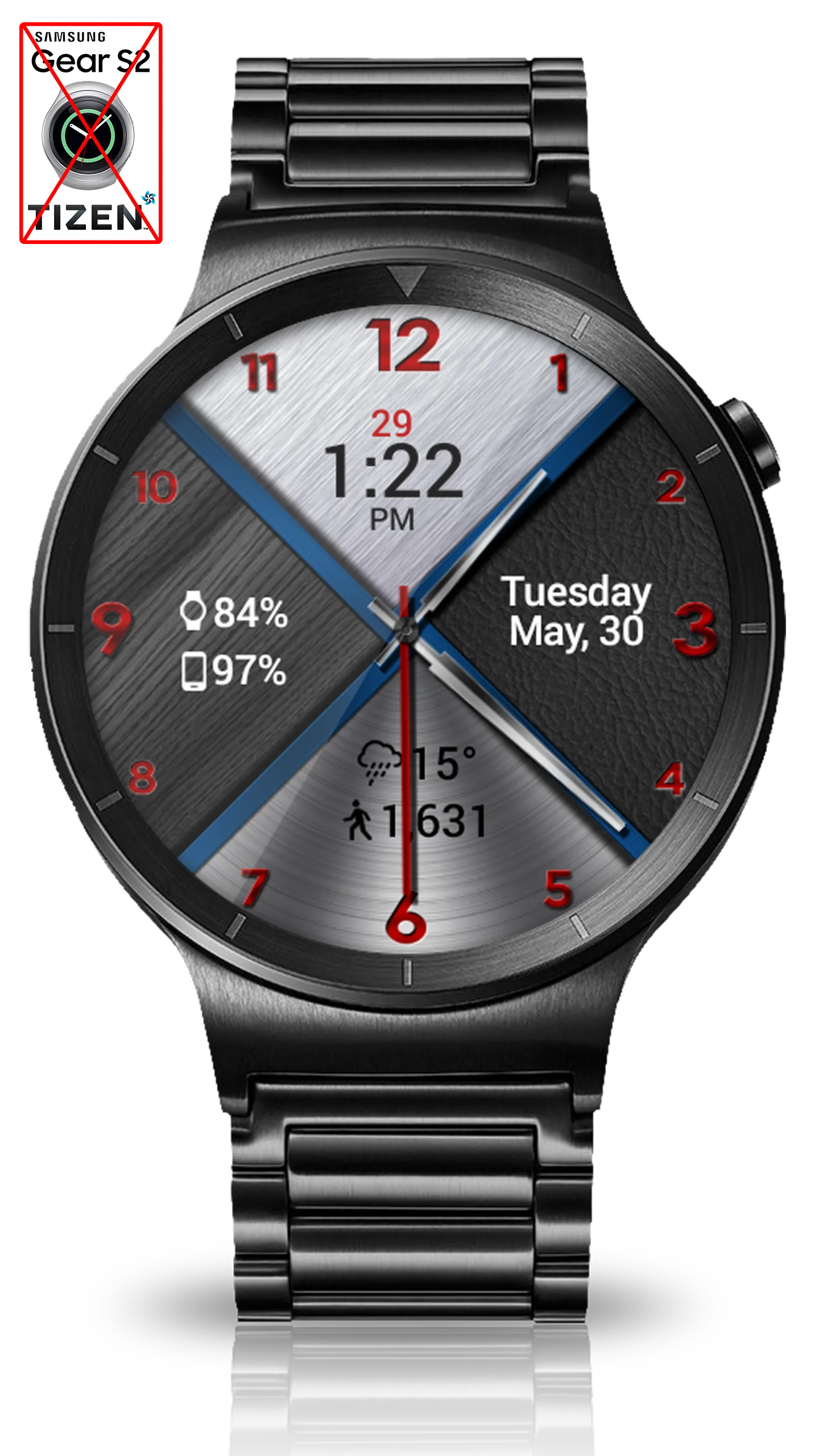 MetalleX HD Watch Face | Indus Appstore | Screenshot