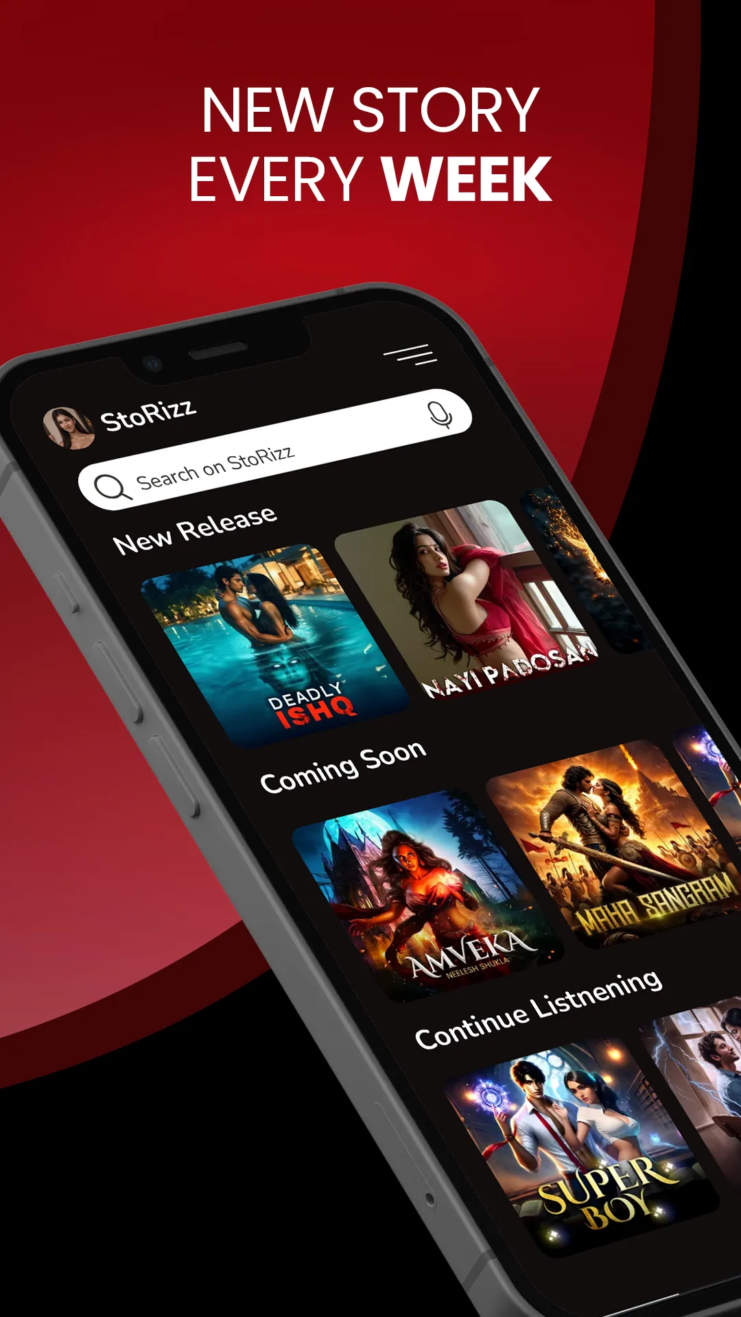 StoRizz: Binge-Worthy Stories | Indus Appstore | Screenshot