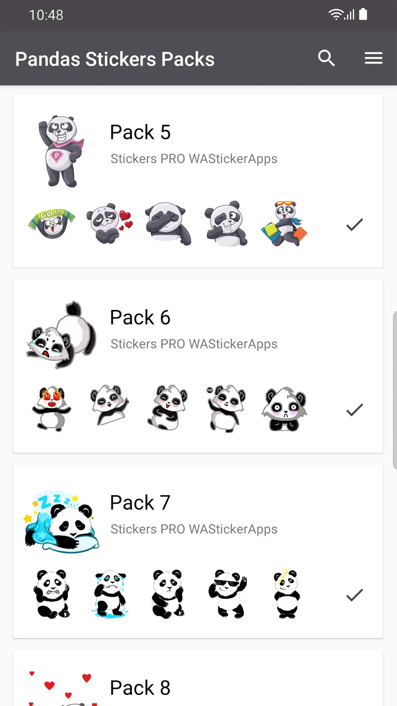 Funny Panda Stickers WASticker | Indus Appstore | Screenshot