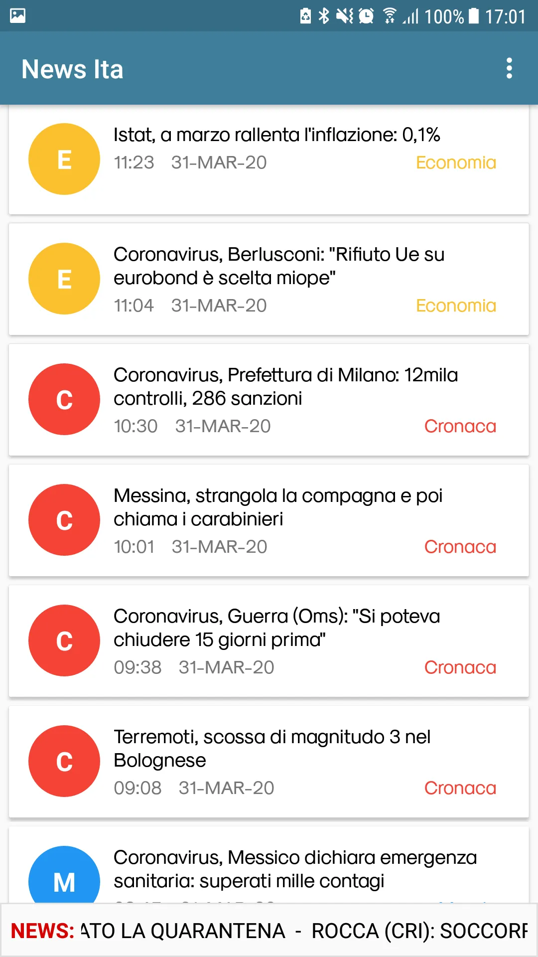 News Italia | Indus Appstore | Screenshot