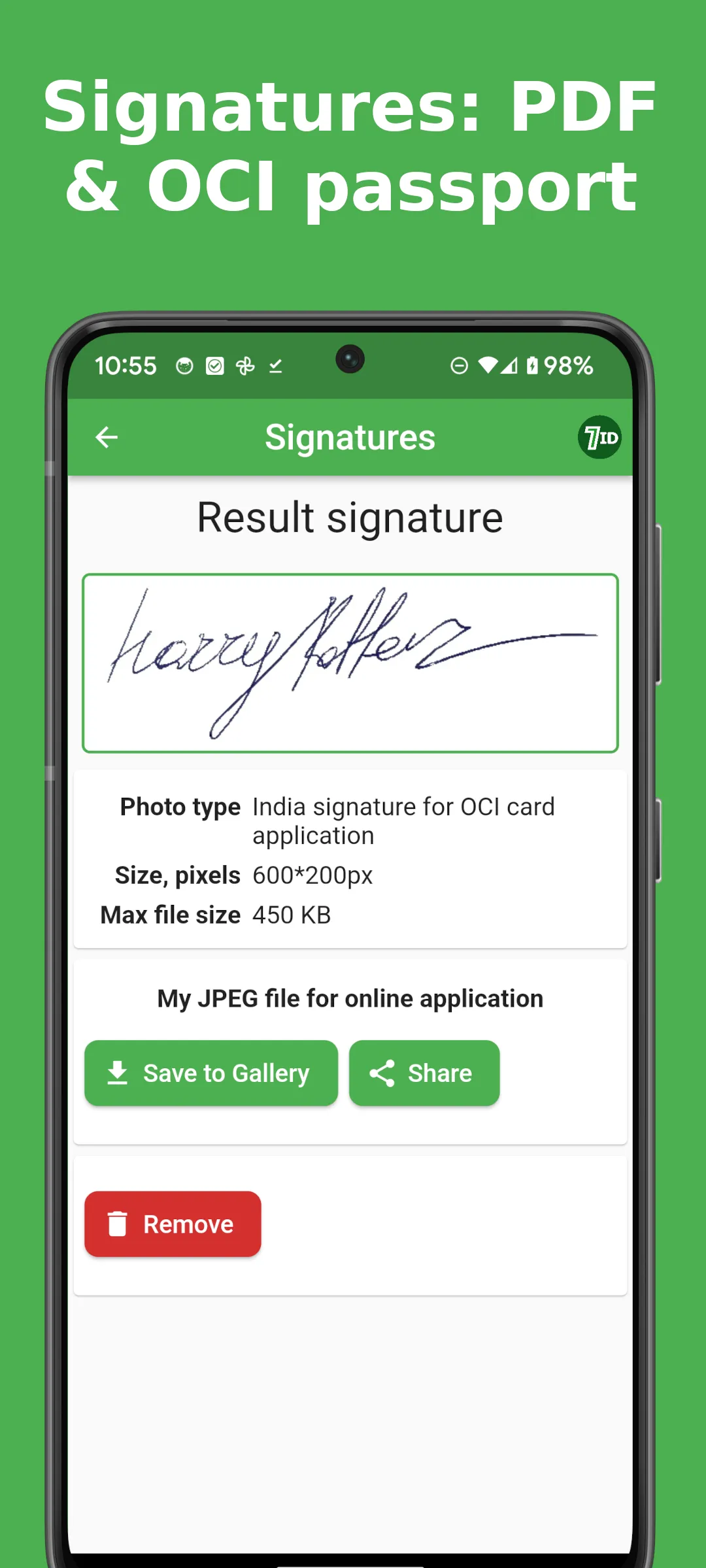 7ID: passport photos | Indus Appstore | Screenshot