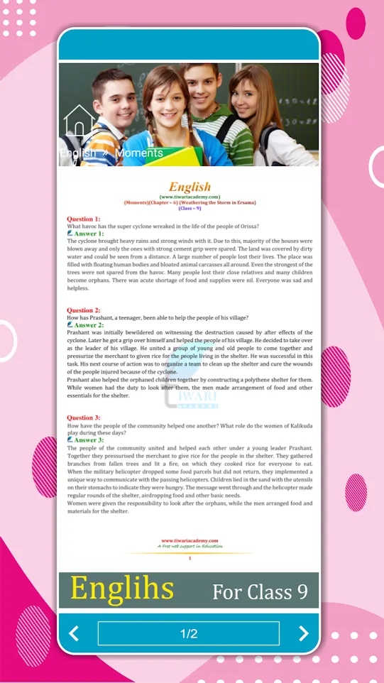 NCERT Solution Class 9 English | Indus Appstore | Screenshot