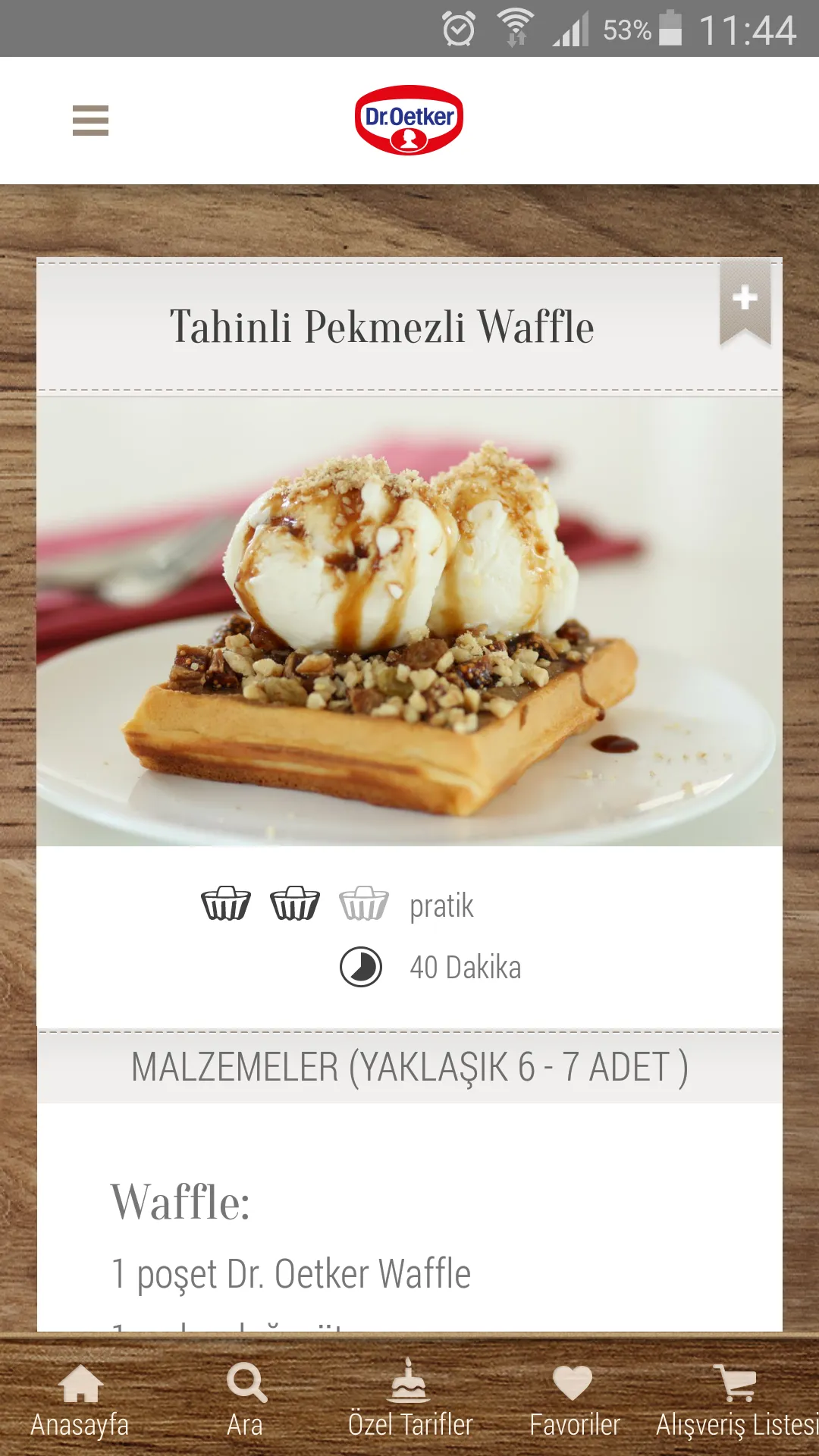 Dr. Oetker Tarif Dünyası | Indus Appstore | Screenshot