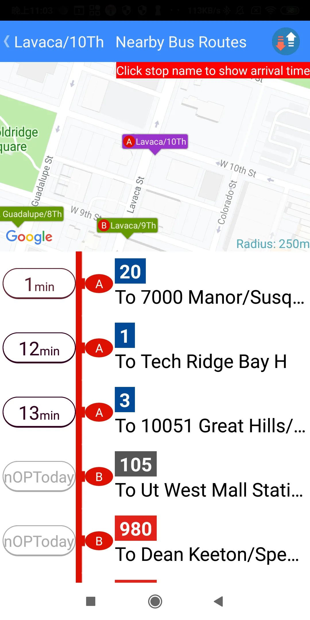 Austin Metro Realtime Tracker | Indus Appstore | Screenshot