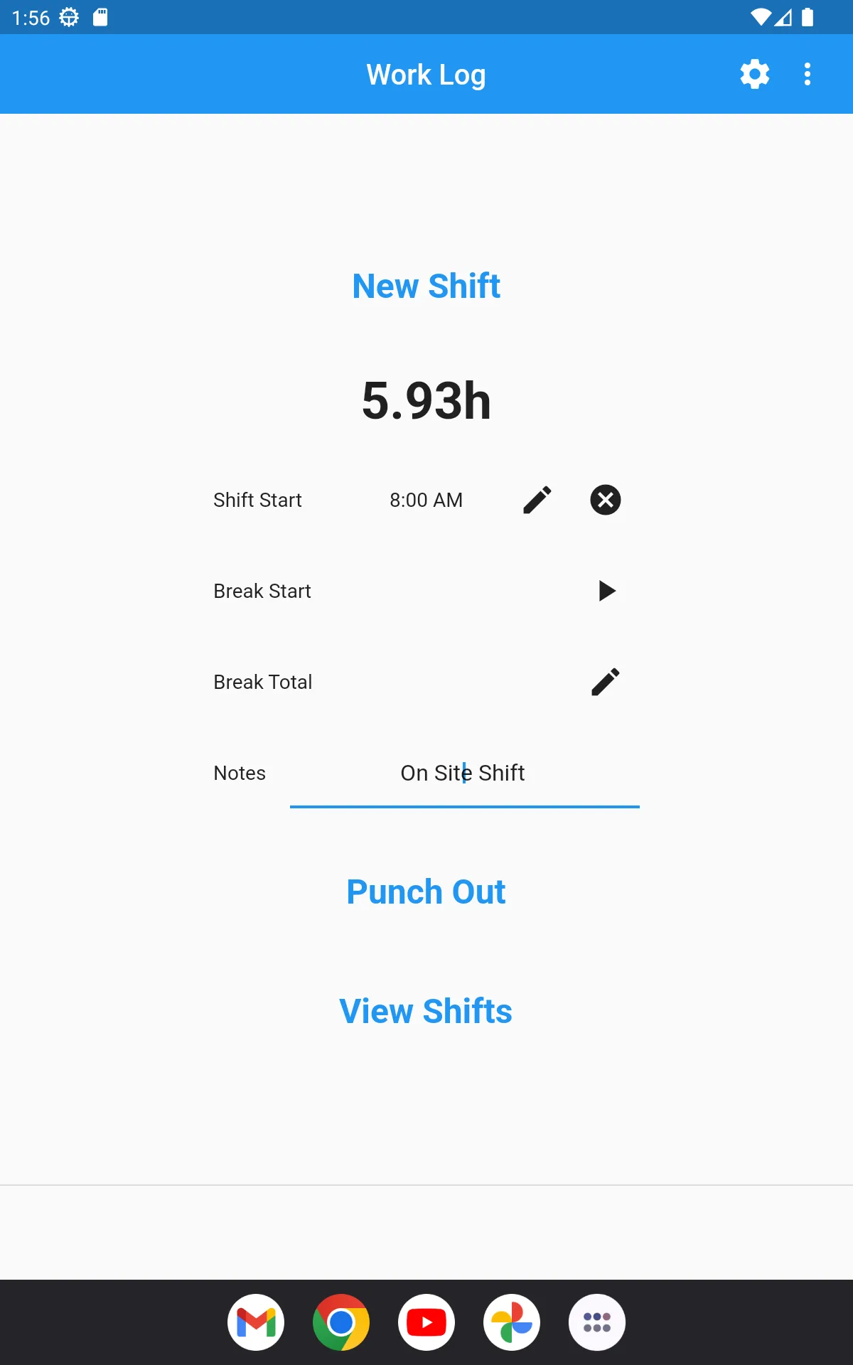 Work Log - Shift Tracker | Indus Appstore | Screenshot