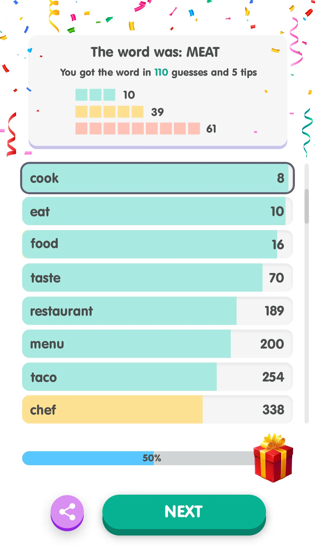 Contexto: Popular Words Game | Indus Appstore | Screenshot