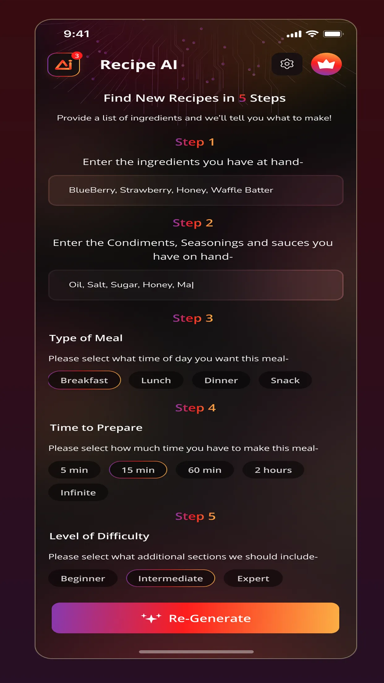 Recipe Ai - Recipe Generator | Indus Appstore | Screenshot