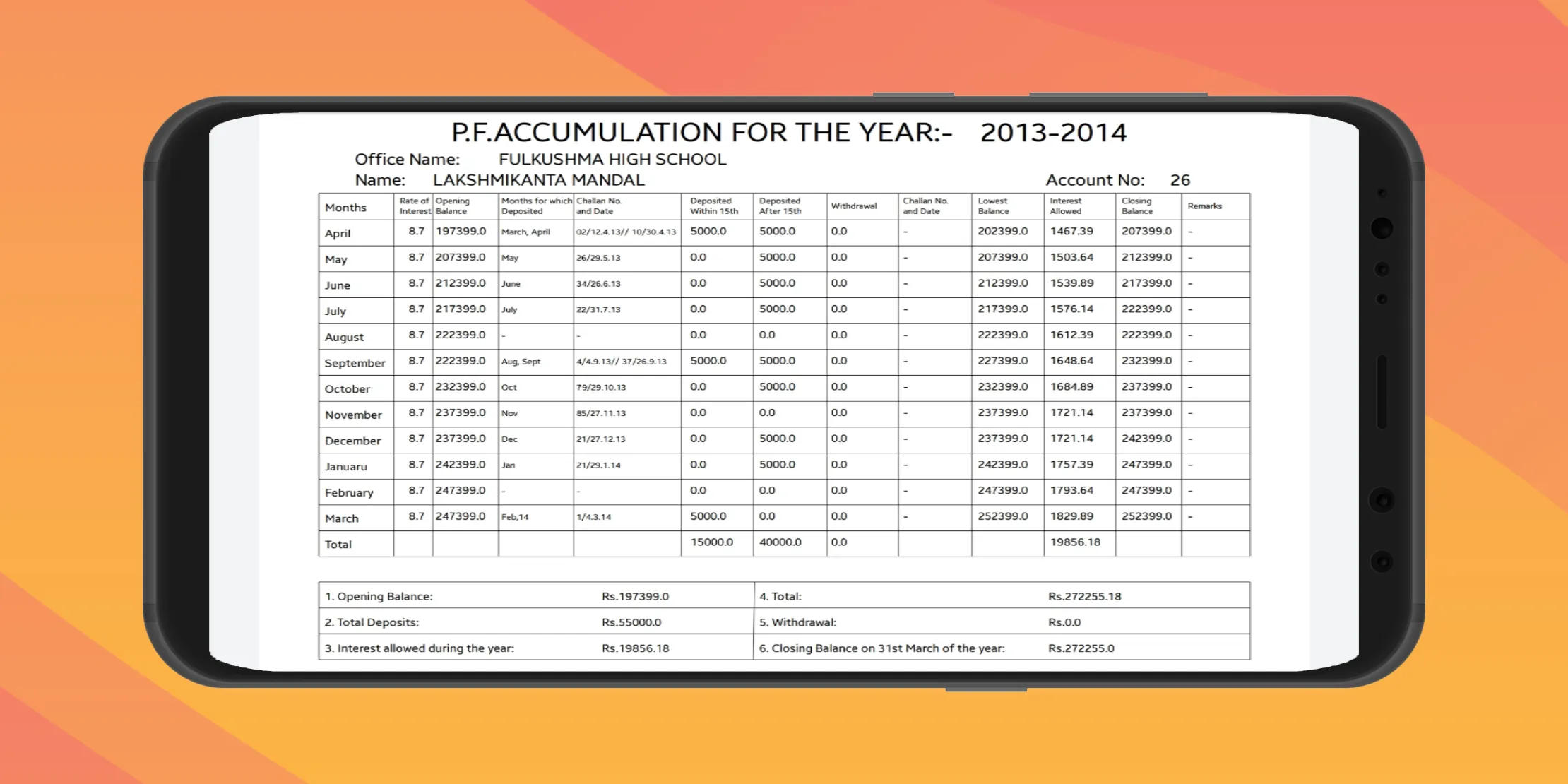 PF Calculator | Indus Appstore | Screenshot