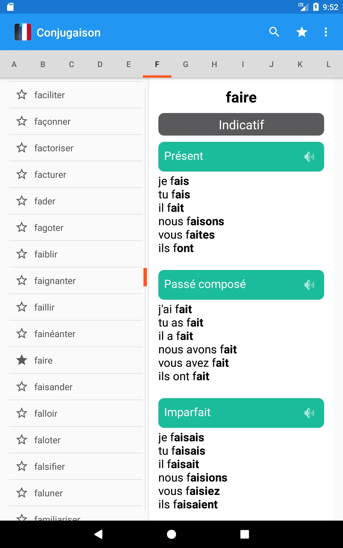 Conjugaison française | Indus Appstore | Screenshot