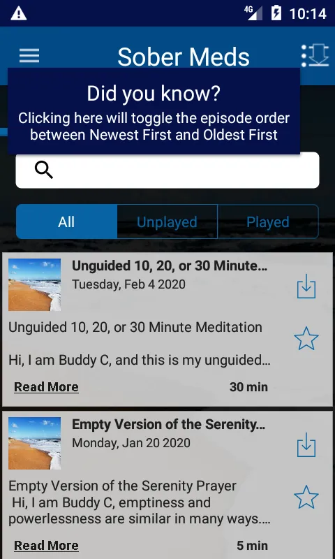 Sober Meditations and Recovery | Indus Appstore | Screenshot