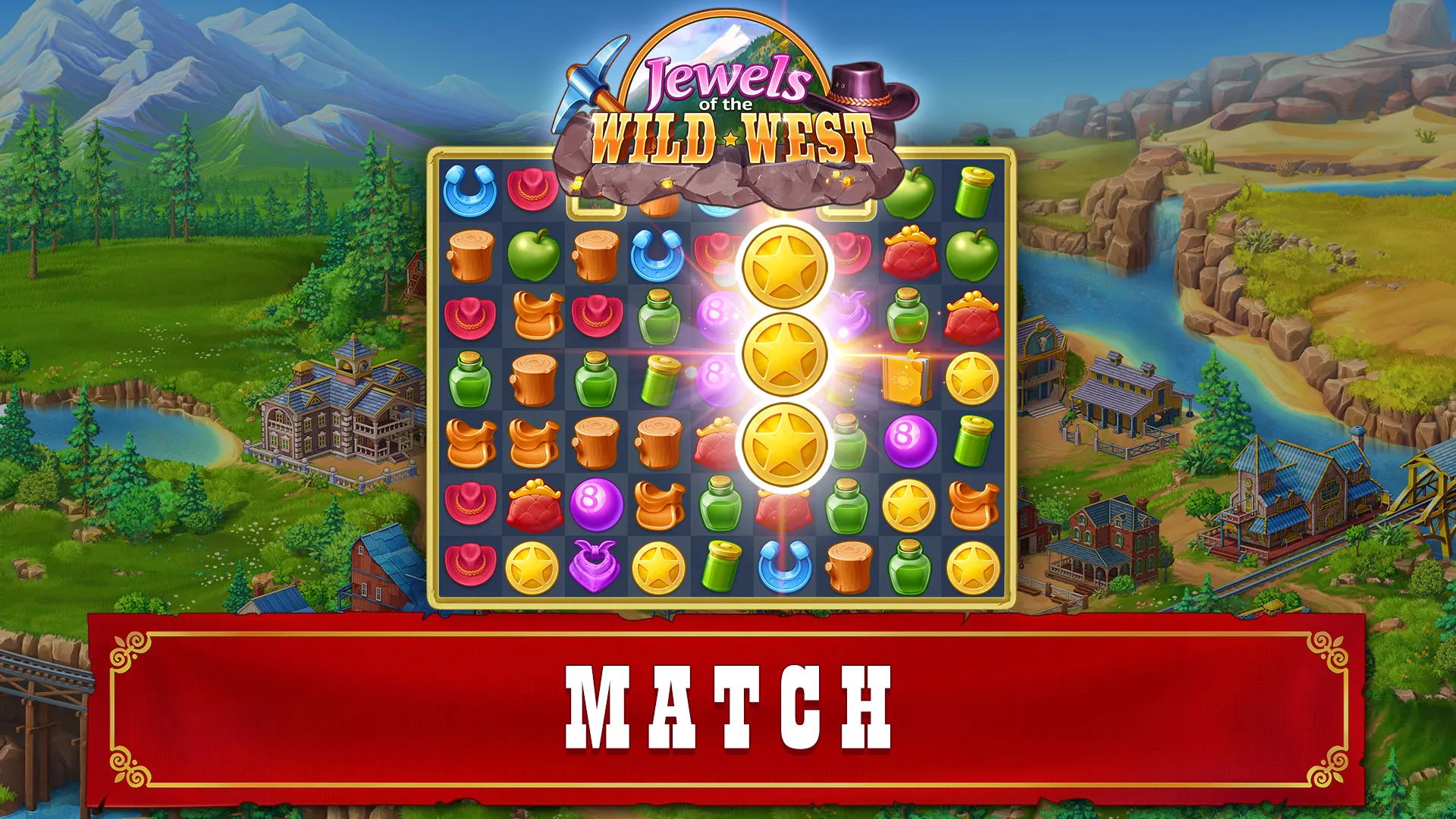 Jewels of the Wild West・Match3 | Indus Appstore | Screenshot