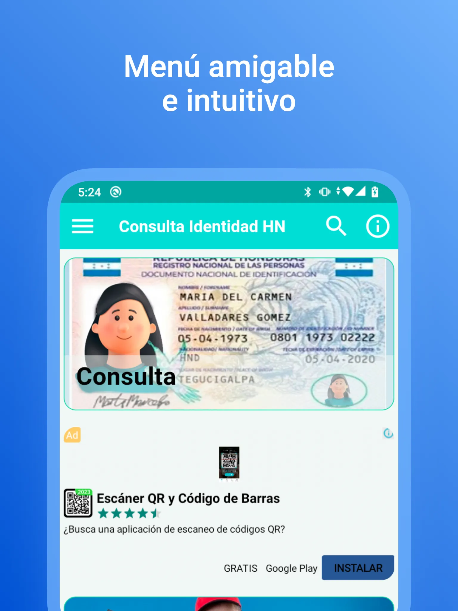 Consulta Entrega Identidad HN | Indus Appstore | Screenshot