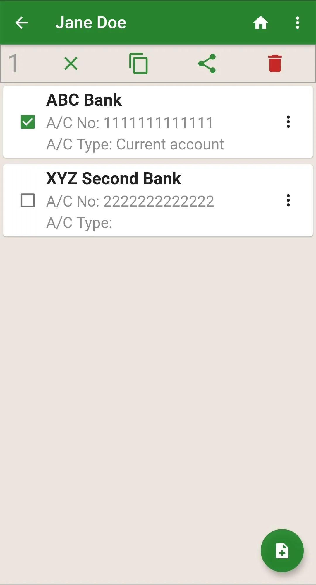 Bank Account Number Manager | Indus Appstore | Screenshot