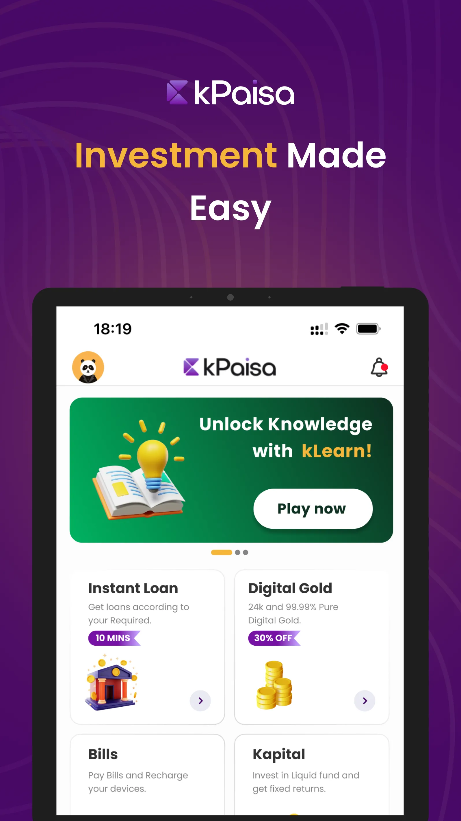 kPaisa: Investments & Loans | Indus Appstore | Screenshot