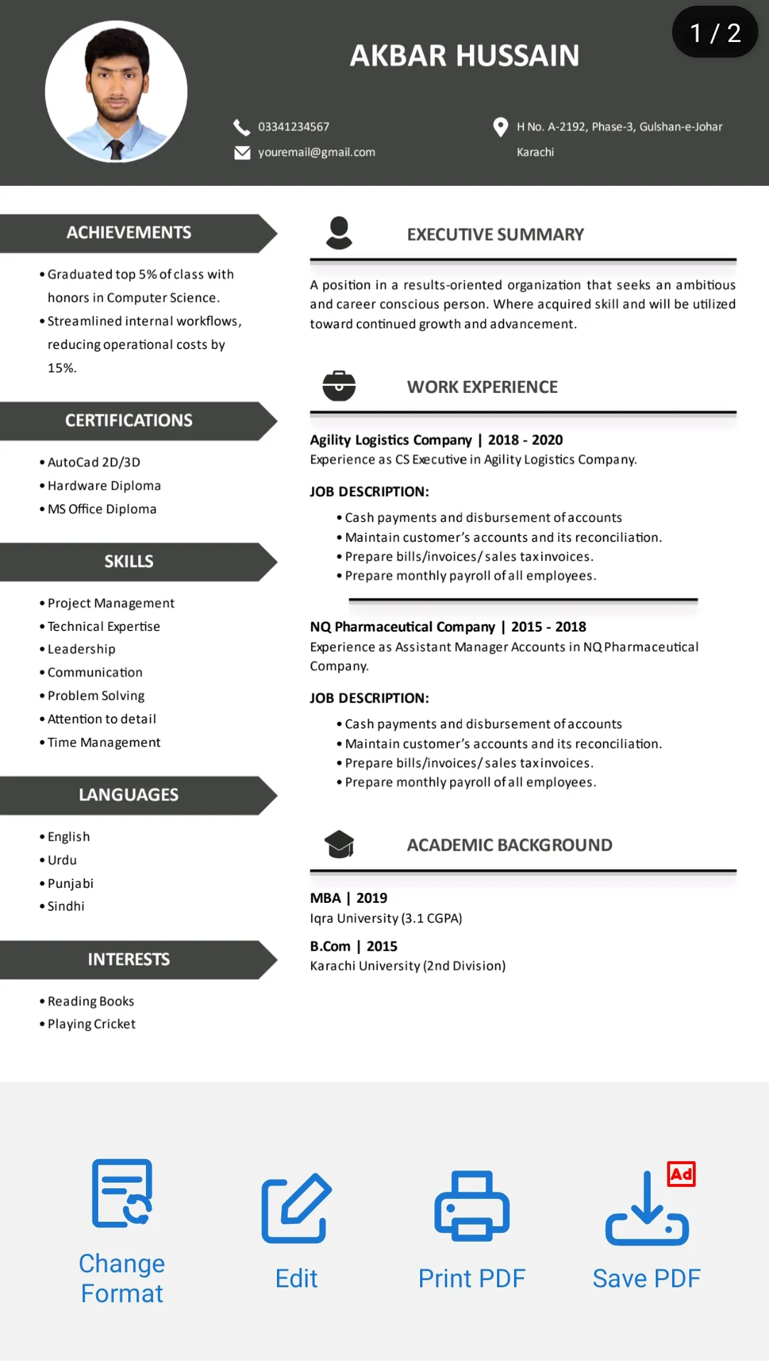CV Maker – Resume Builder | Indus Appstore | Screenshot