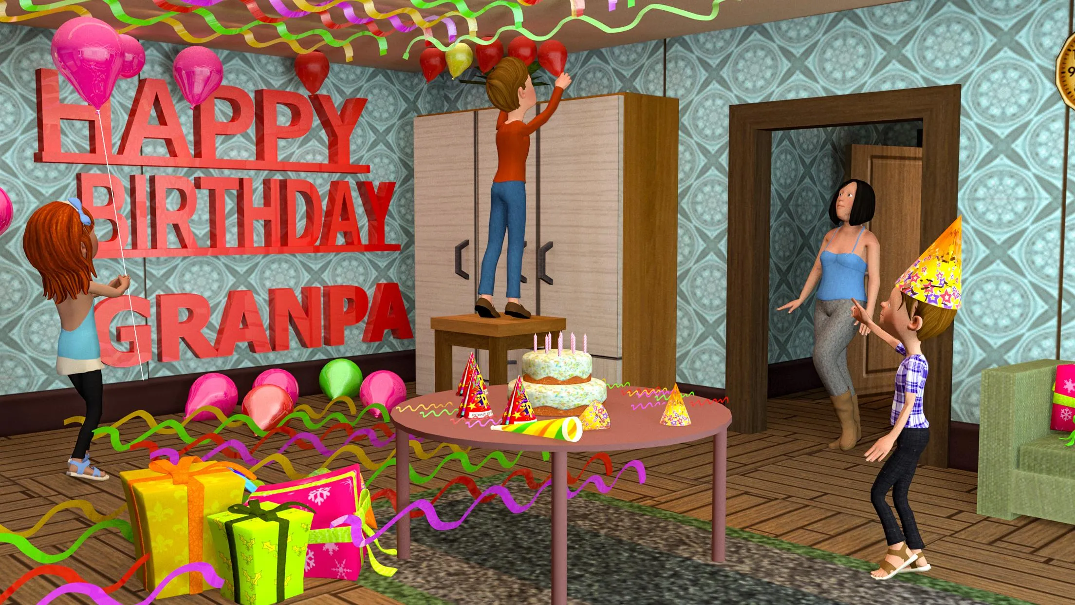 Super Grandpa Birthday Party3D | Indus Appstore | Screenshot