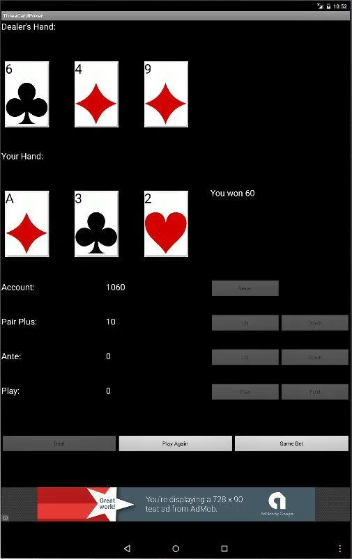 Three Card Poker | Indus Appstore | Screenshot