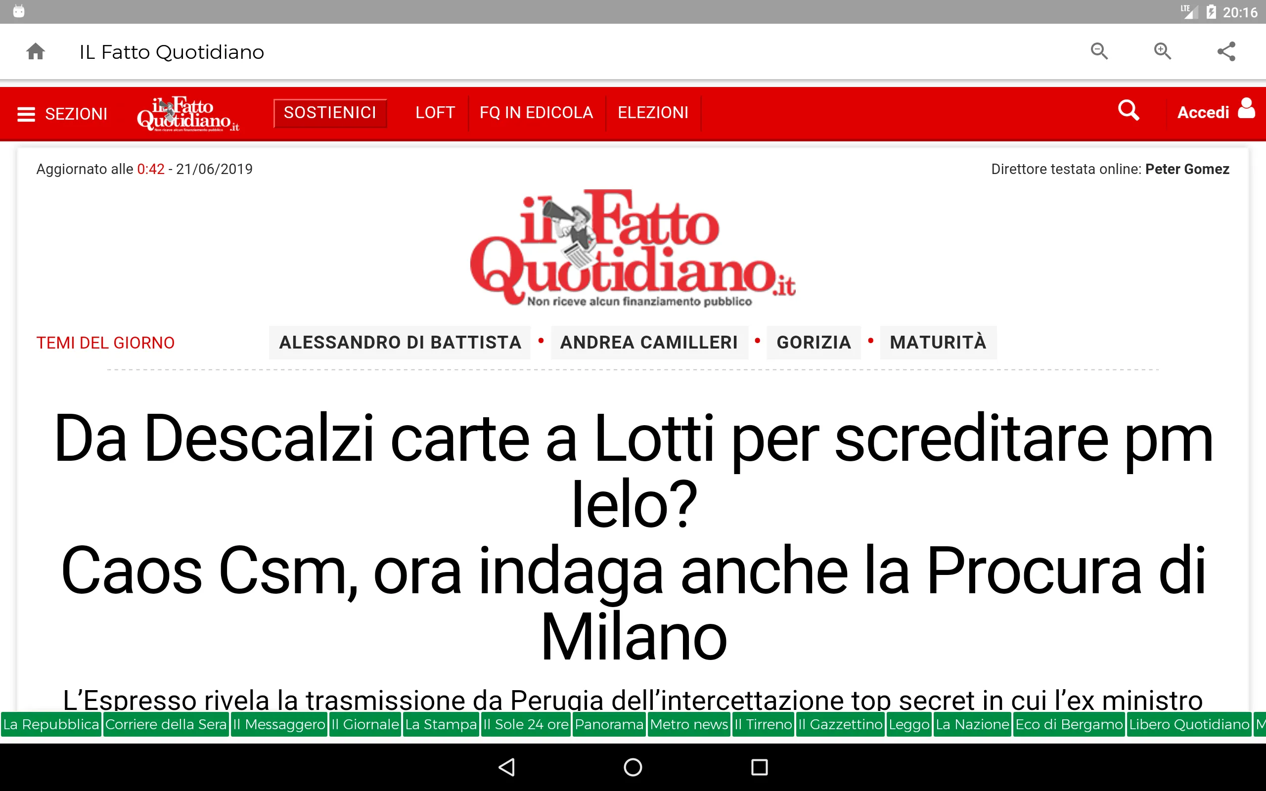 Giornali Italiani | Indus Appstore | Screenshot