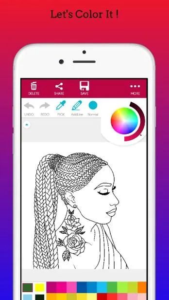 Melanin Girl Coloring Book | Indus Appstore | Screenshot