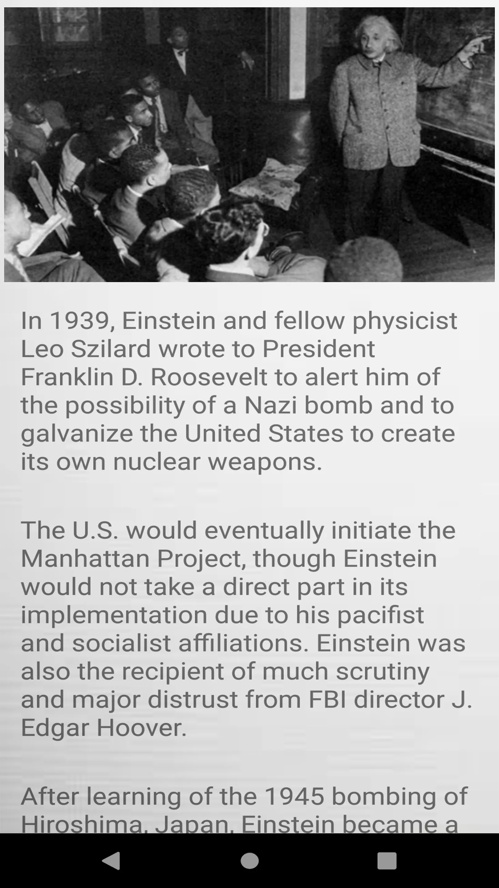 Albert Einstein Biography | Indus Appstore | Screenshot