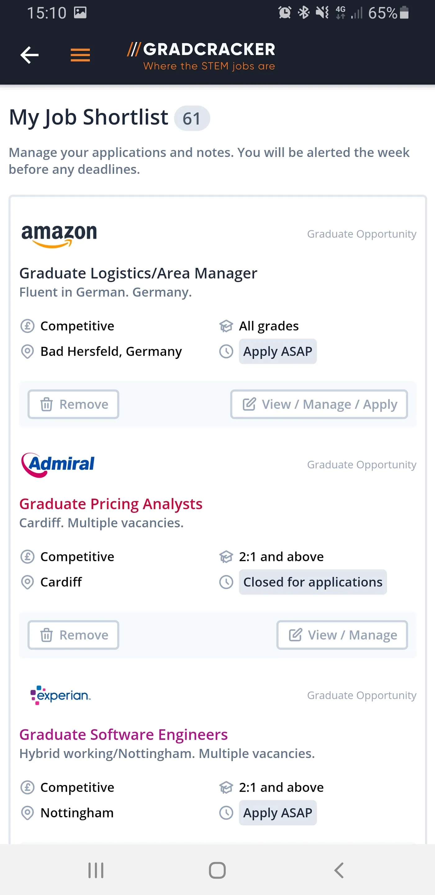 Gradcracker | Indus Appstore | Screenshot