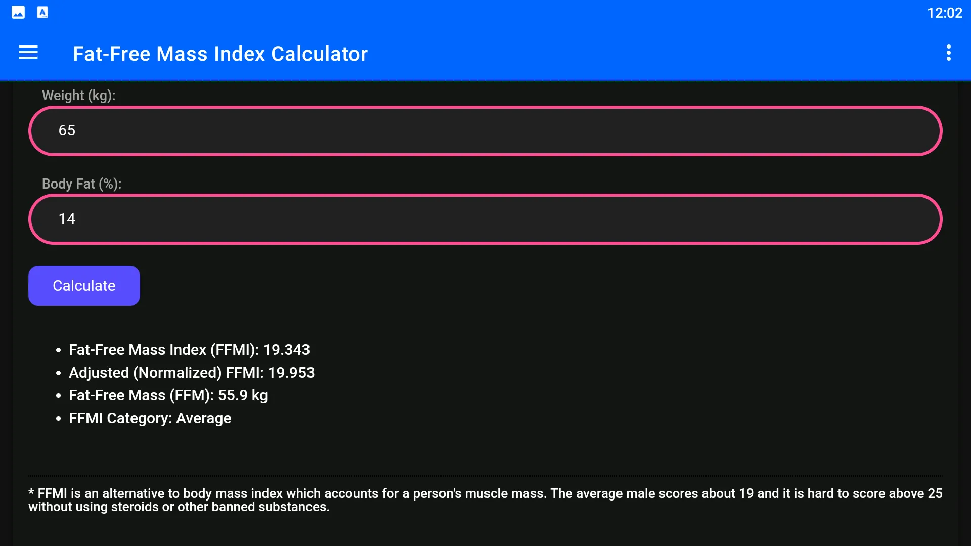 Mass Index Calculator | Indus Appstore | Screenshot