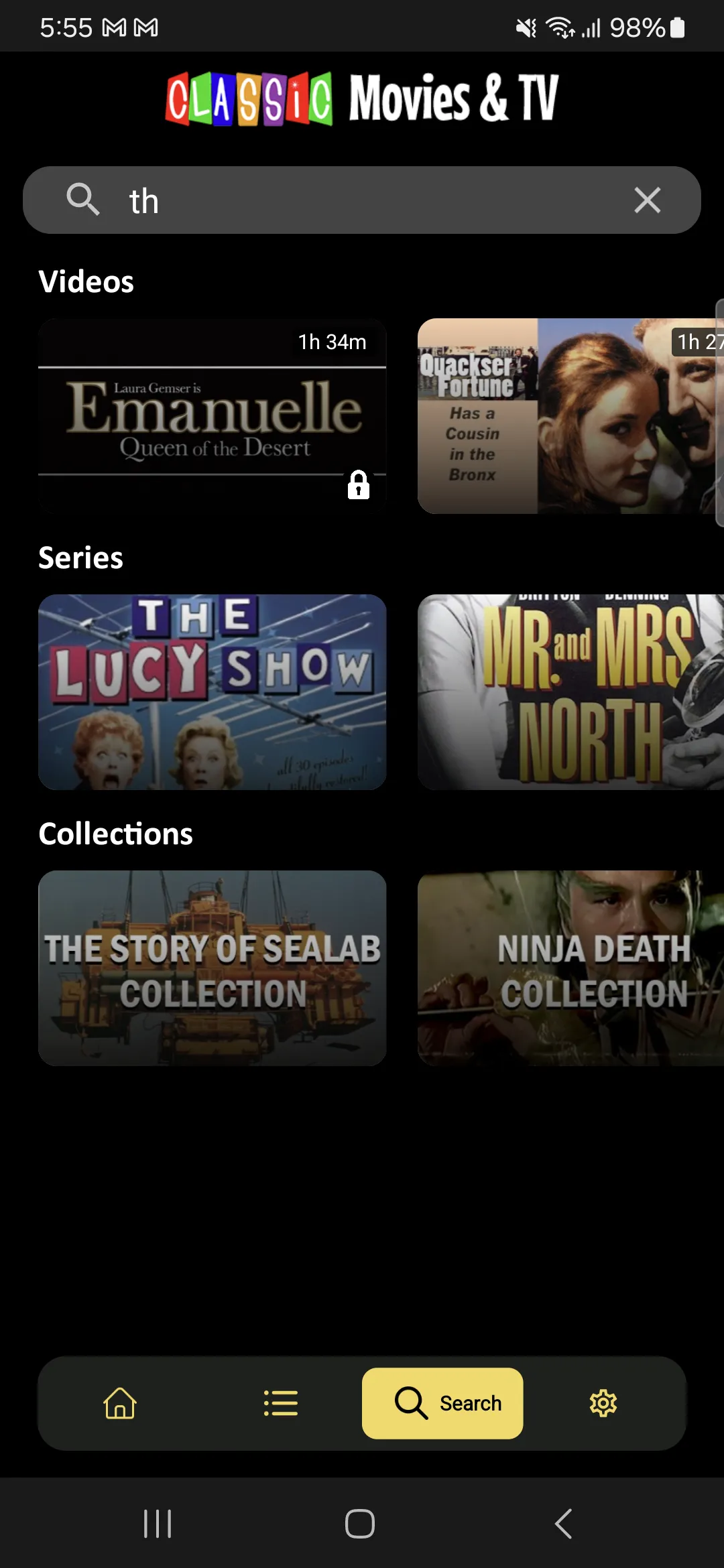 Classic Movies & TV Shows | Indus Appstore | Screenshot