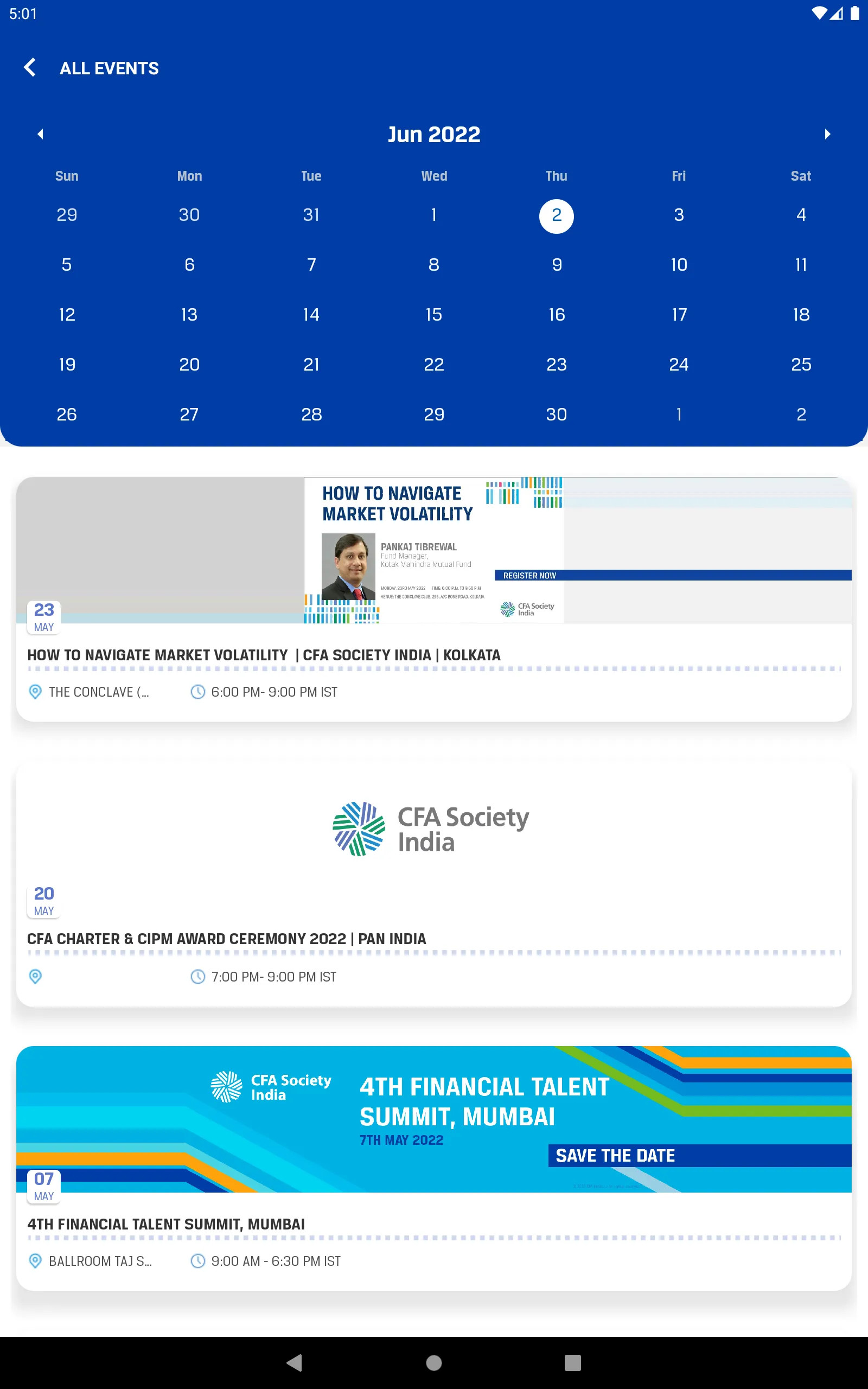 CFA Society India | Indus Appstore | Screenshot