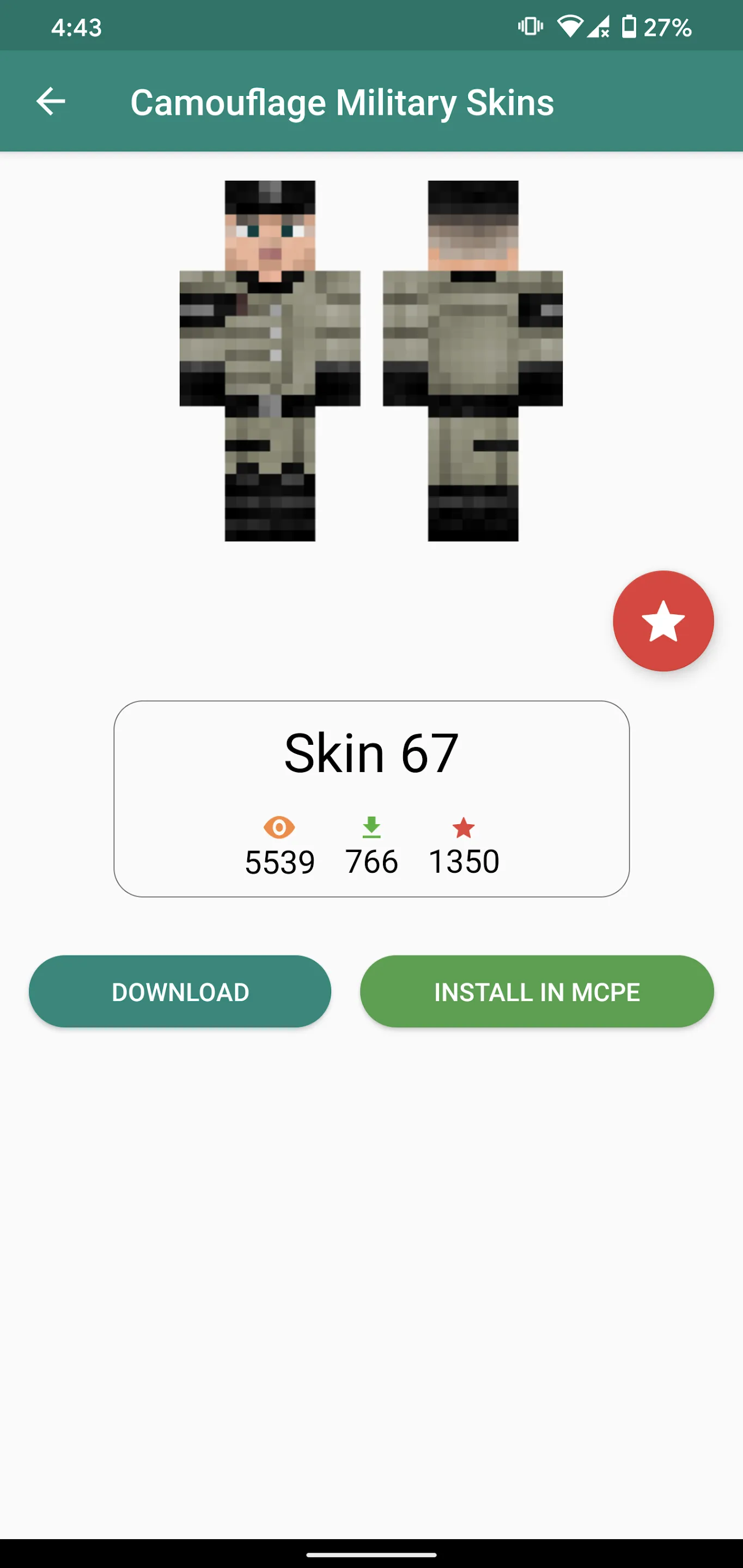 Military Camouflage Skins | Indus Appstore | Screenshot