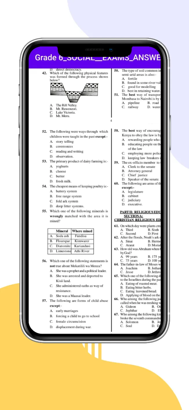 Grade 6 Social Studies Exams+A | Indus Appstore | Screenshot