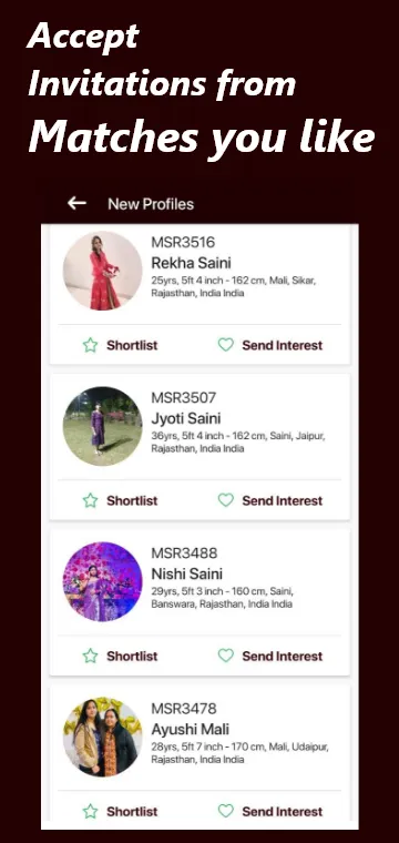 Mali Saini Rishtey Matrimony | Indus Appstore | Screenshot