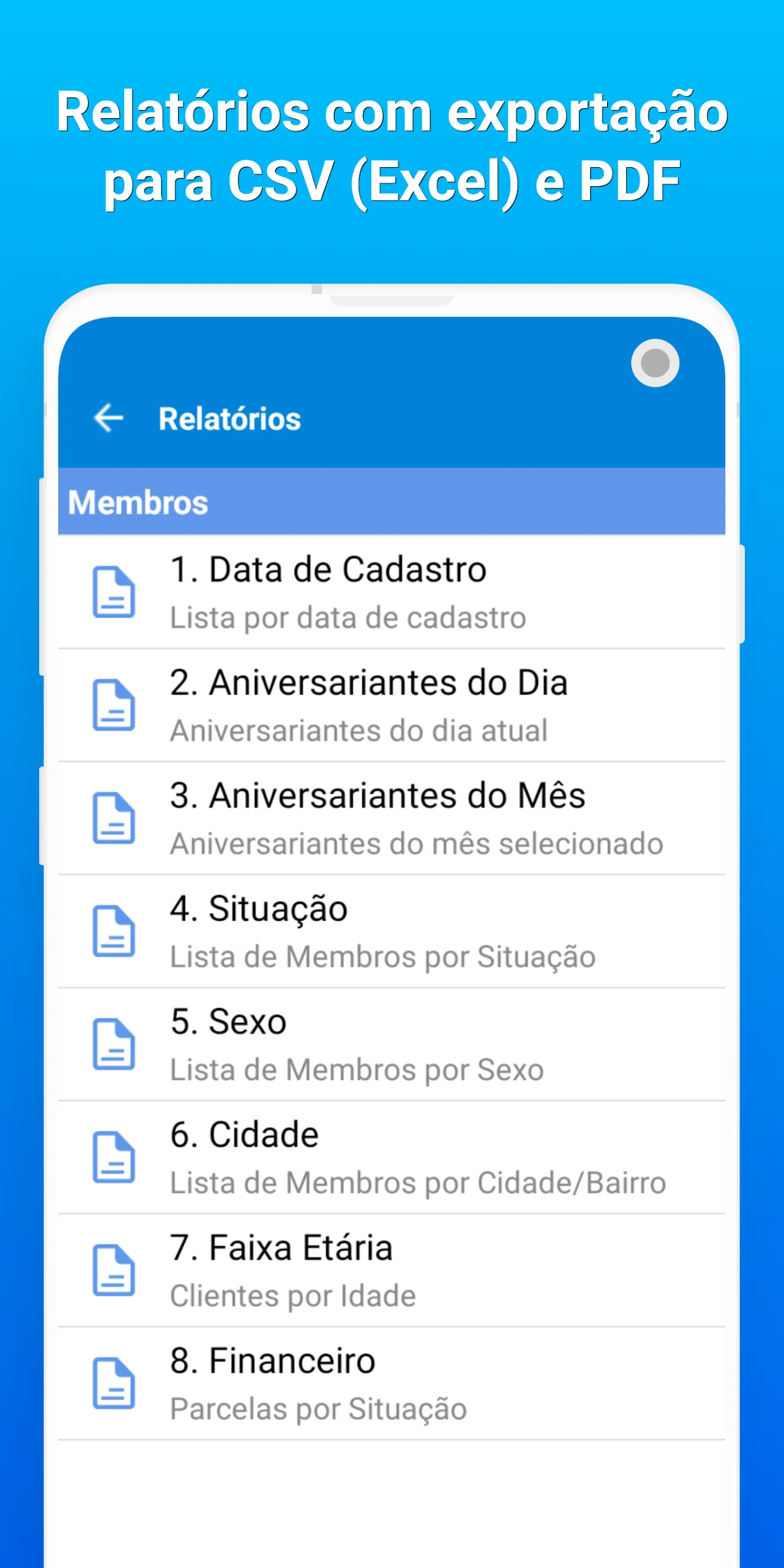 Cadastro de Membros e Sócios | Indus Appstore | Screenshot