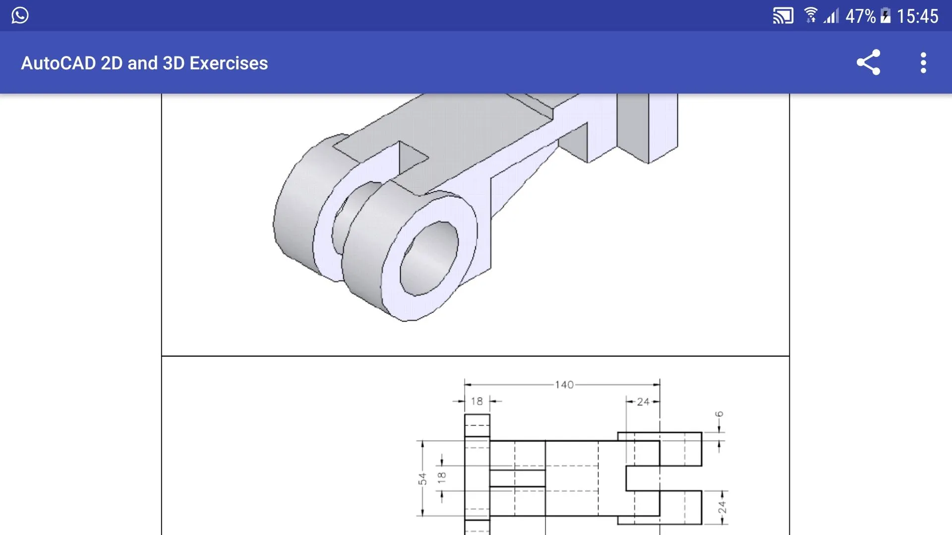 AutoCAD 2D & 3D Exercises | Indus Appstore | Screenshot