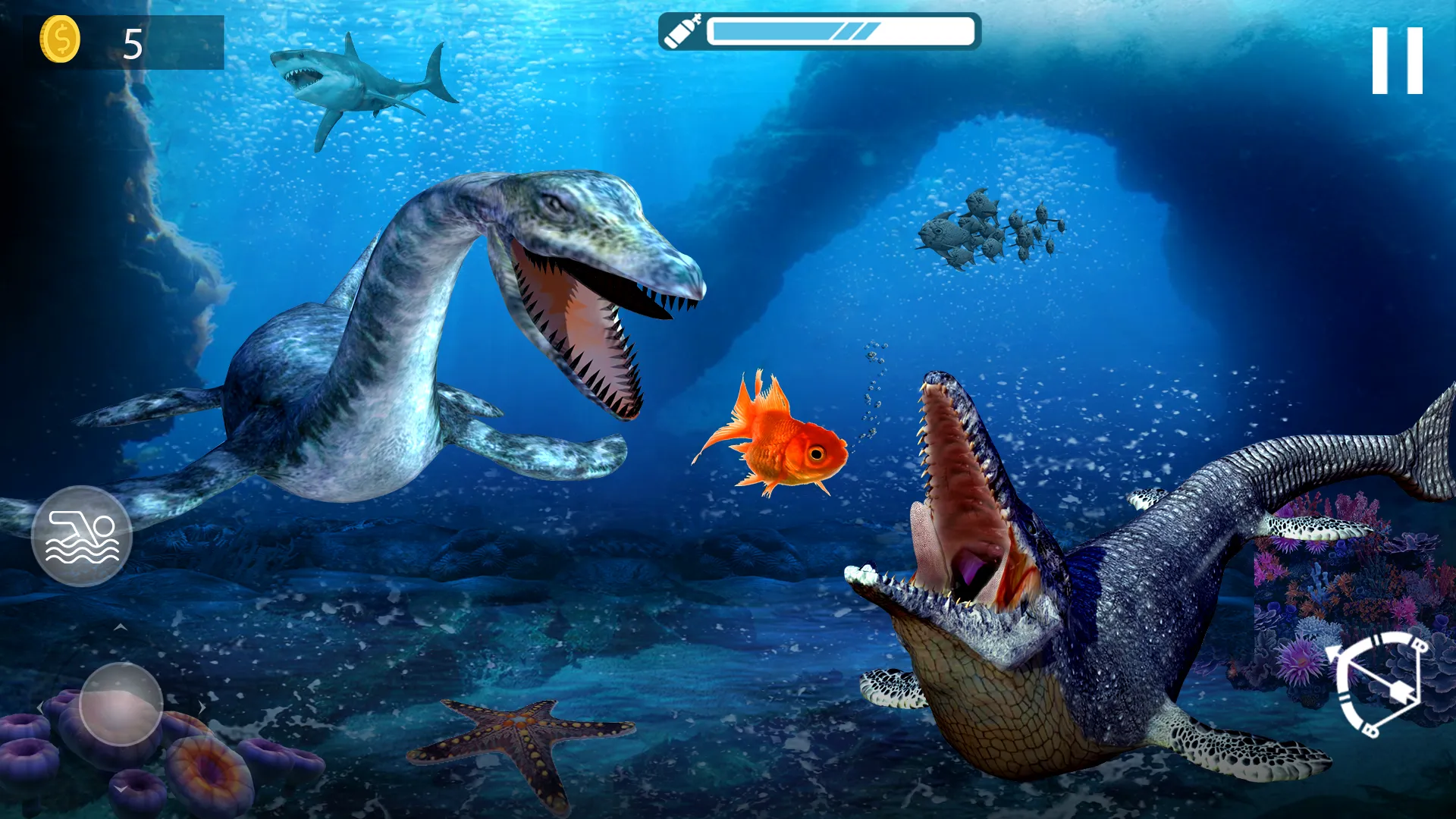 Dino shark hunter underwater | Indus Appstore | Screenshot