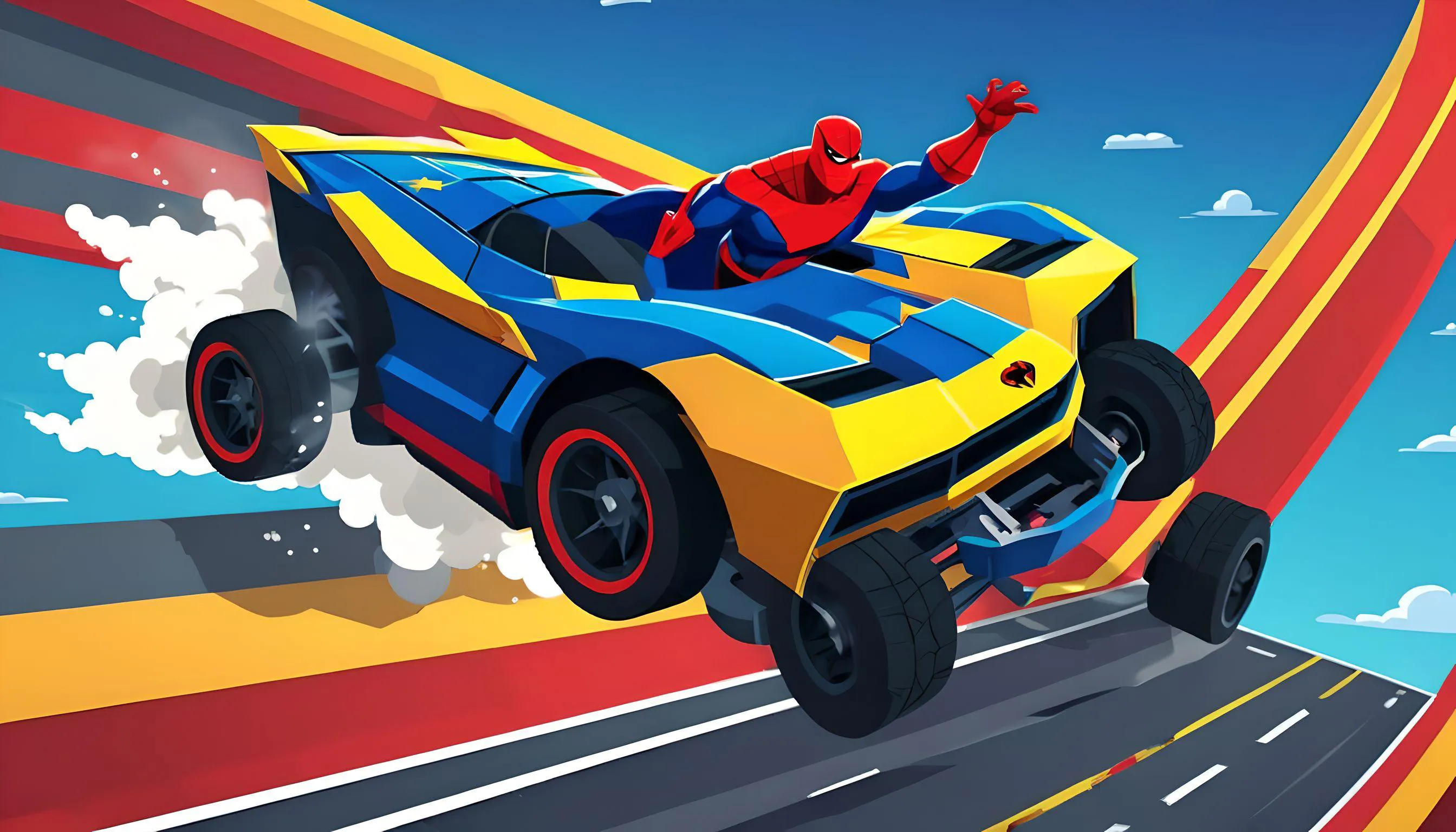 Omega Superhero Stunt Car Game | Indus Appstore | Screenshot