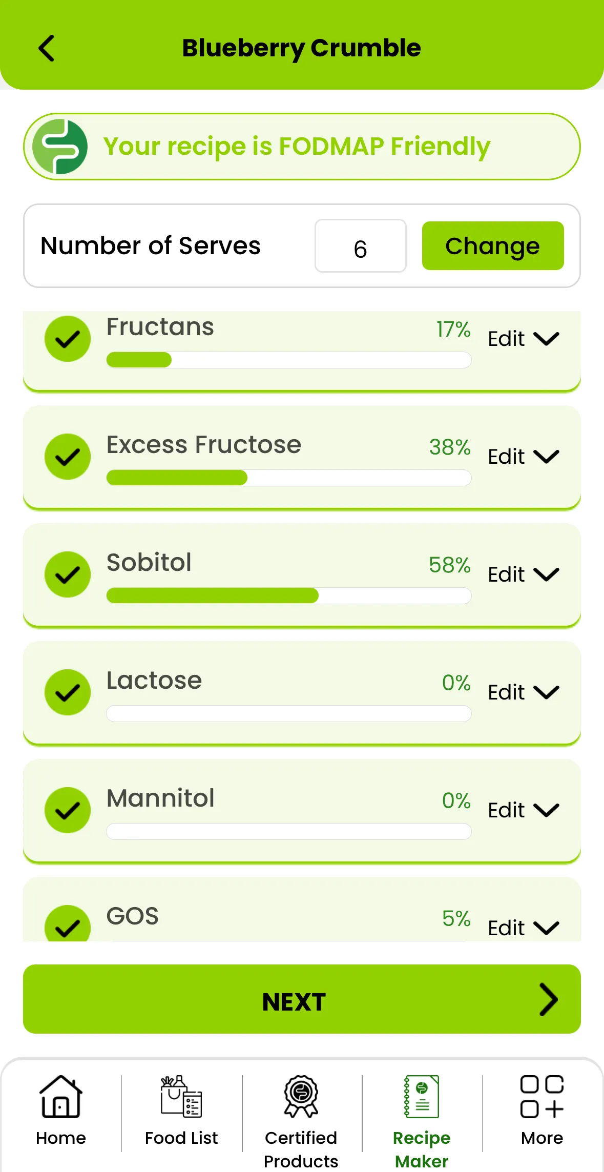 FODMAP Friendly | Indus Appstore | Screenshot