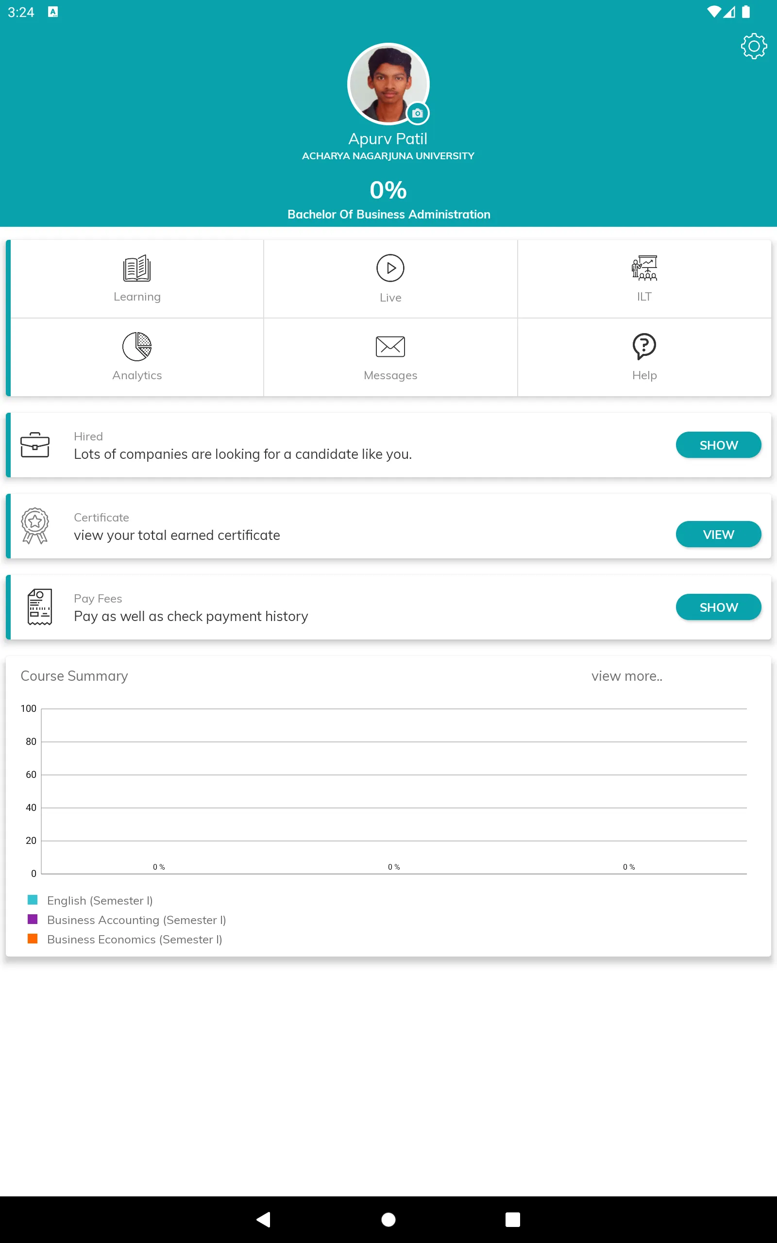 CDE AcharyaNagarjunaUniversity | Indus Appstore | Screenshot