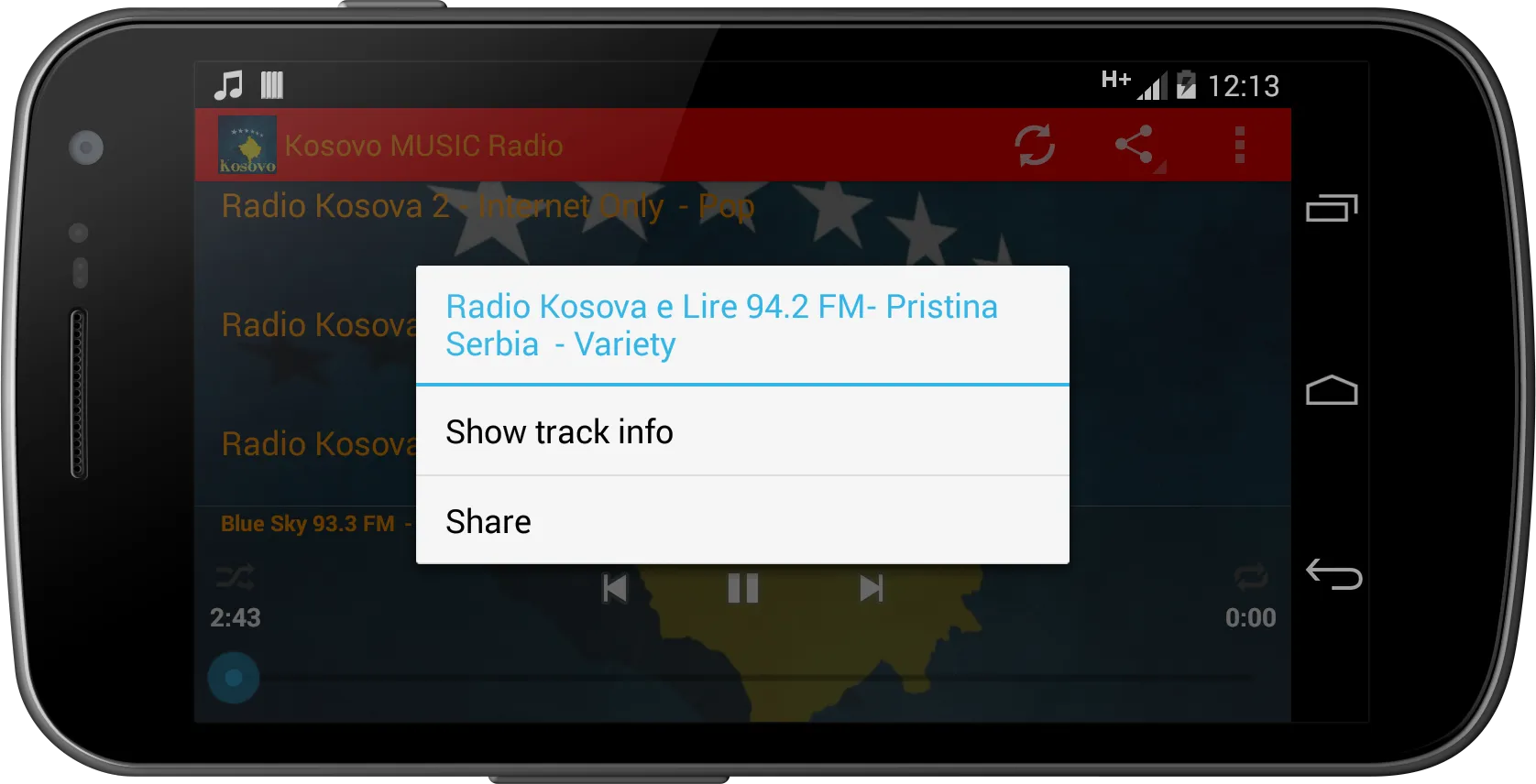 Kosovo MUSIC Radio | Indus Appstore | Screenshot