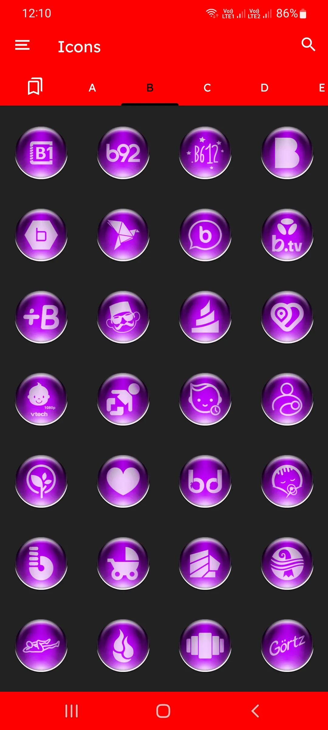 Purple Pixl Glass Icon Pack | Indus Appstore | Screenshot