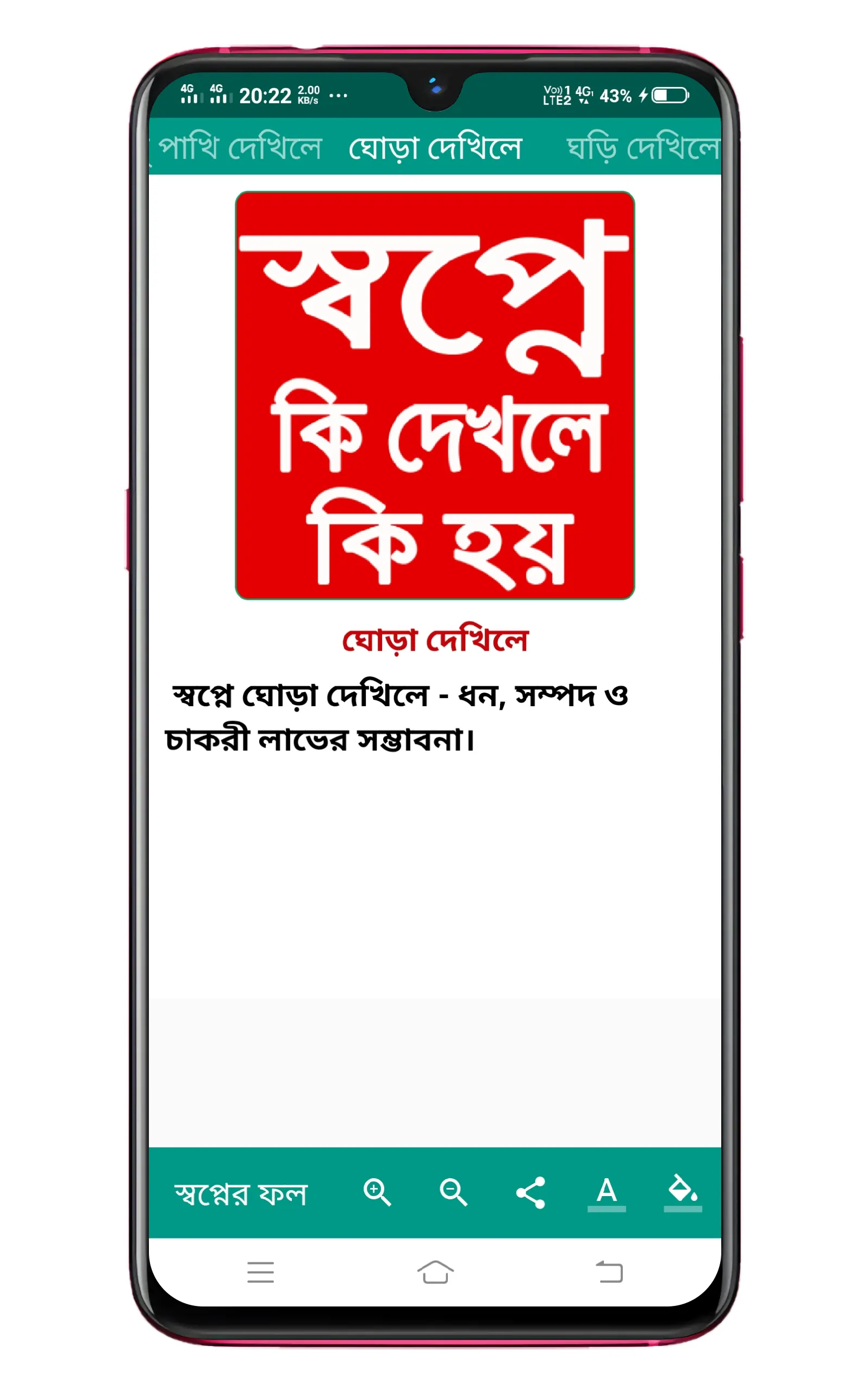 কোন স্বপ্ন দেখলে কি ফলাফল হয় | Indus Appstore | Screenshot