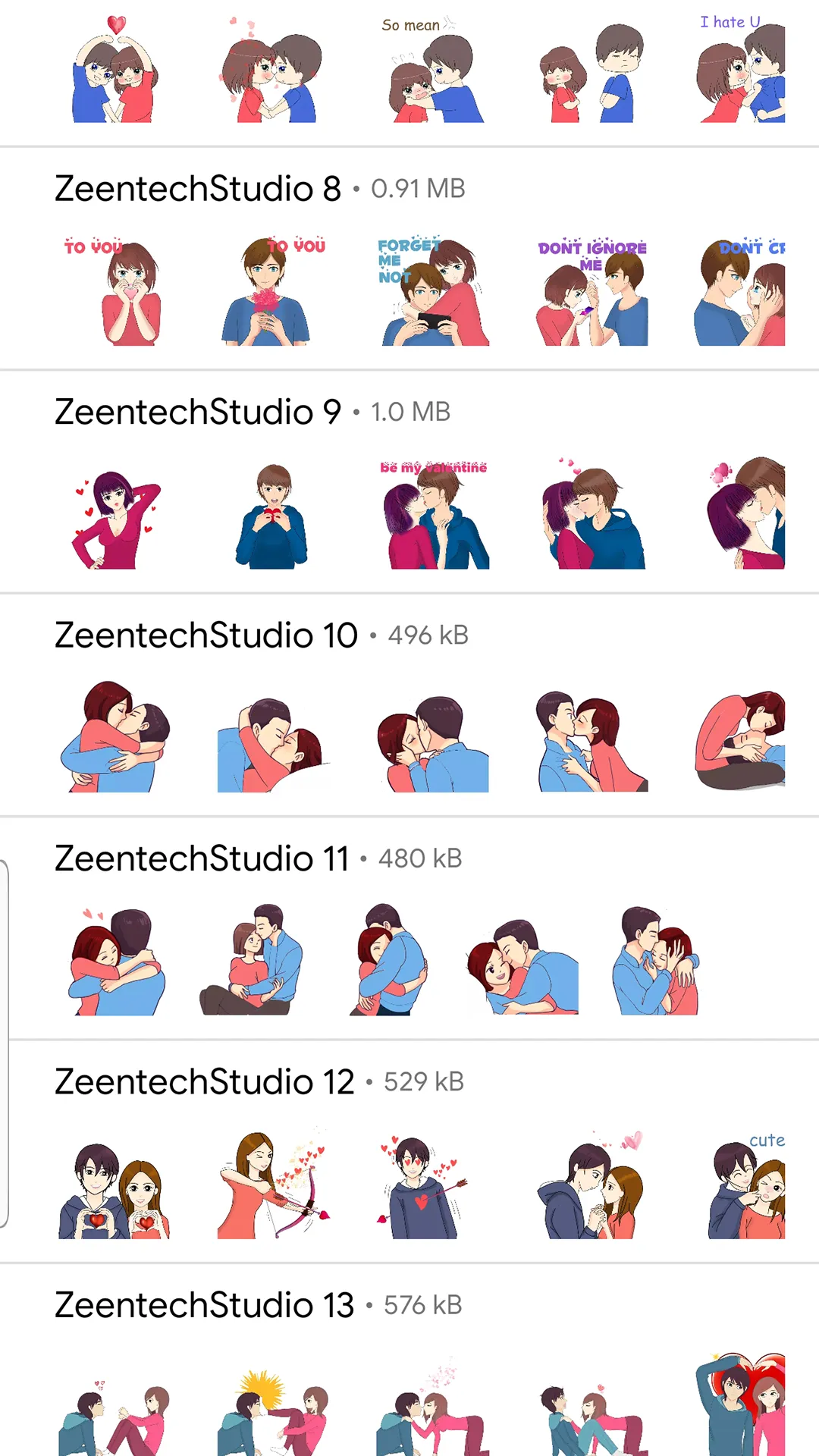 WASticker - Love Stickers 2022 | Indus Appstore | Screenshot